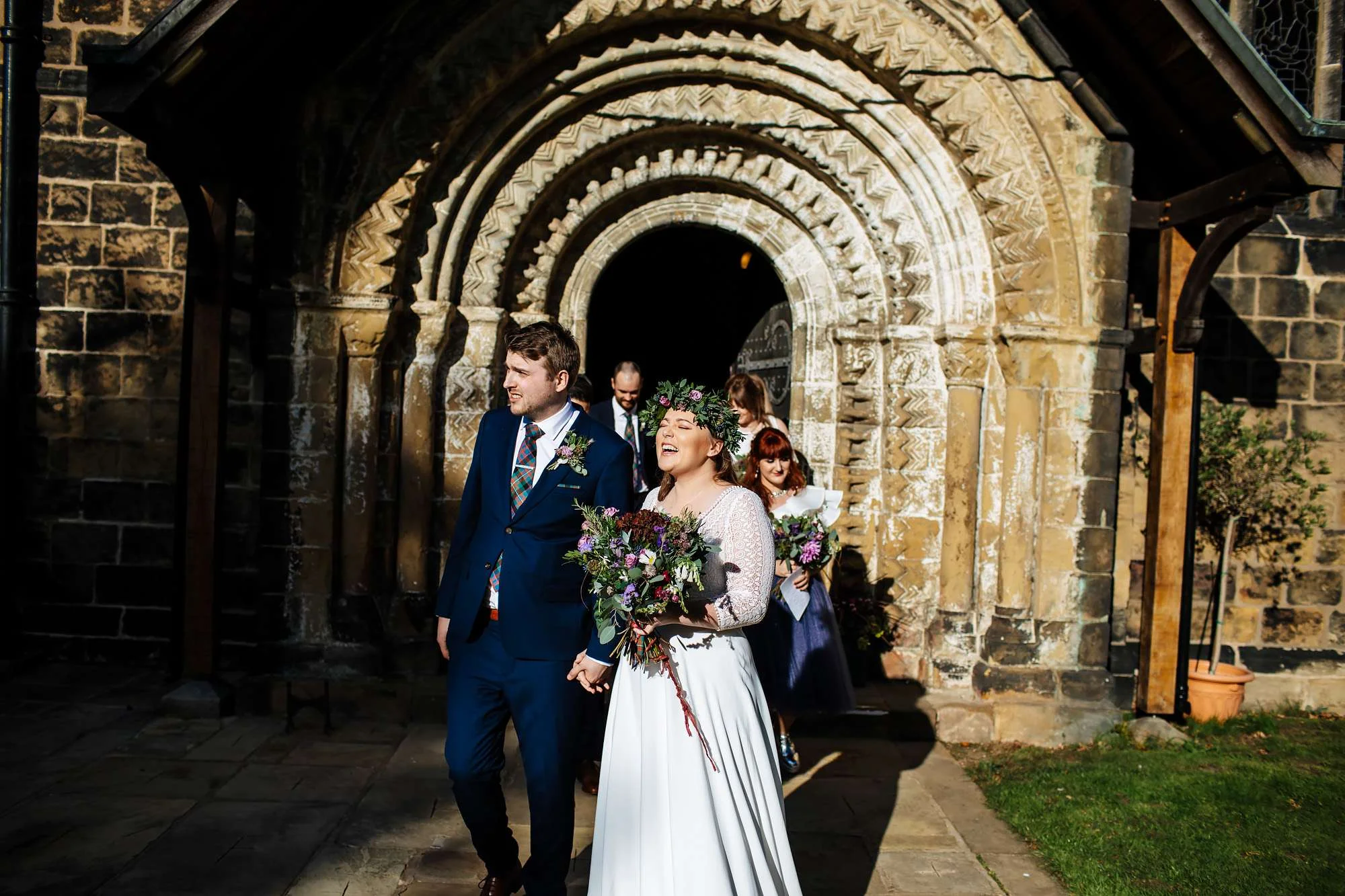 Sunny day at a wedding in Yorkshire
