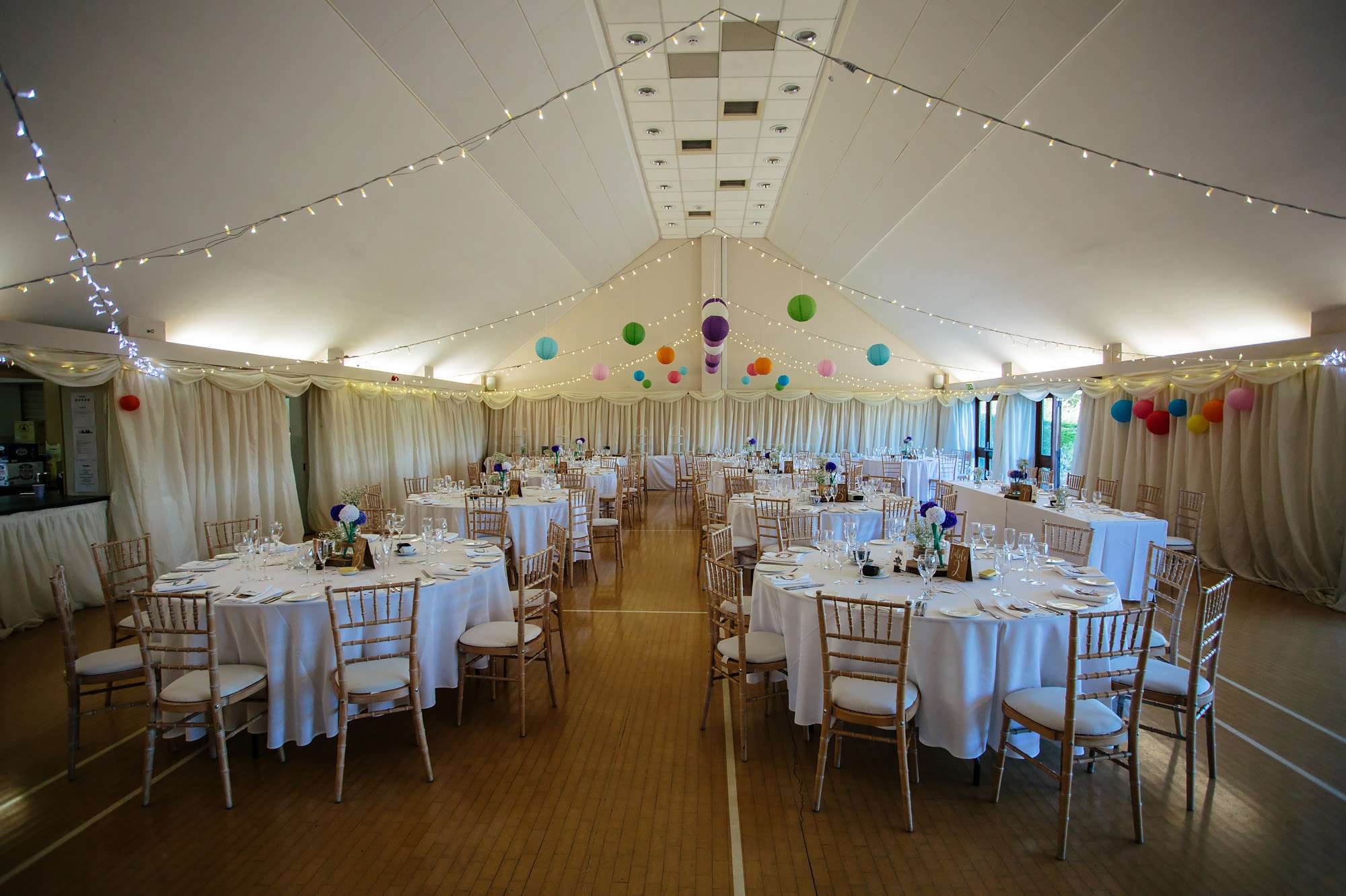 Wedding table set up