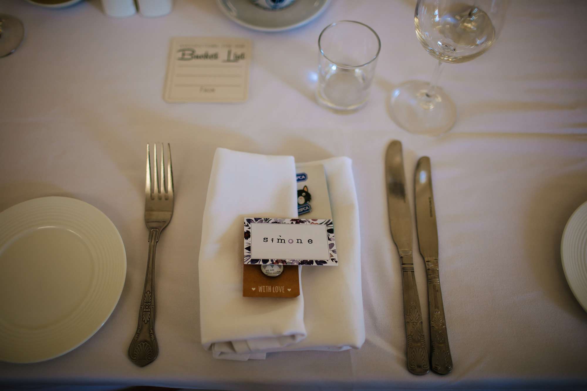 Table set up with decorations