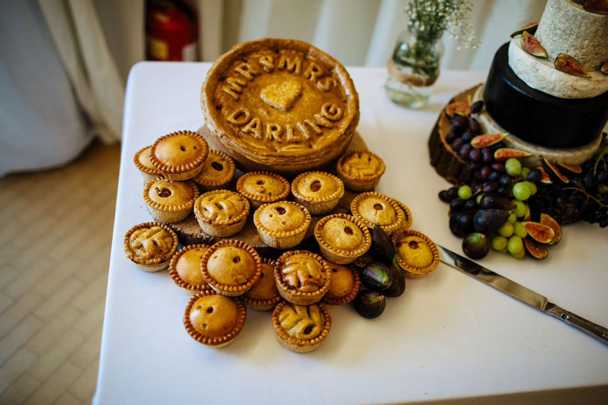 Personalised pork pie cake for a Leeds wedding