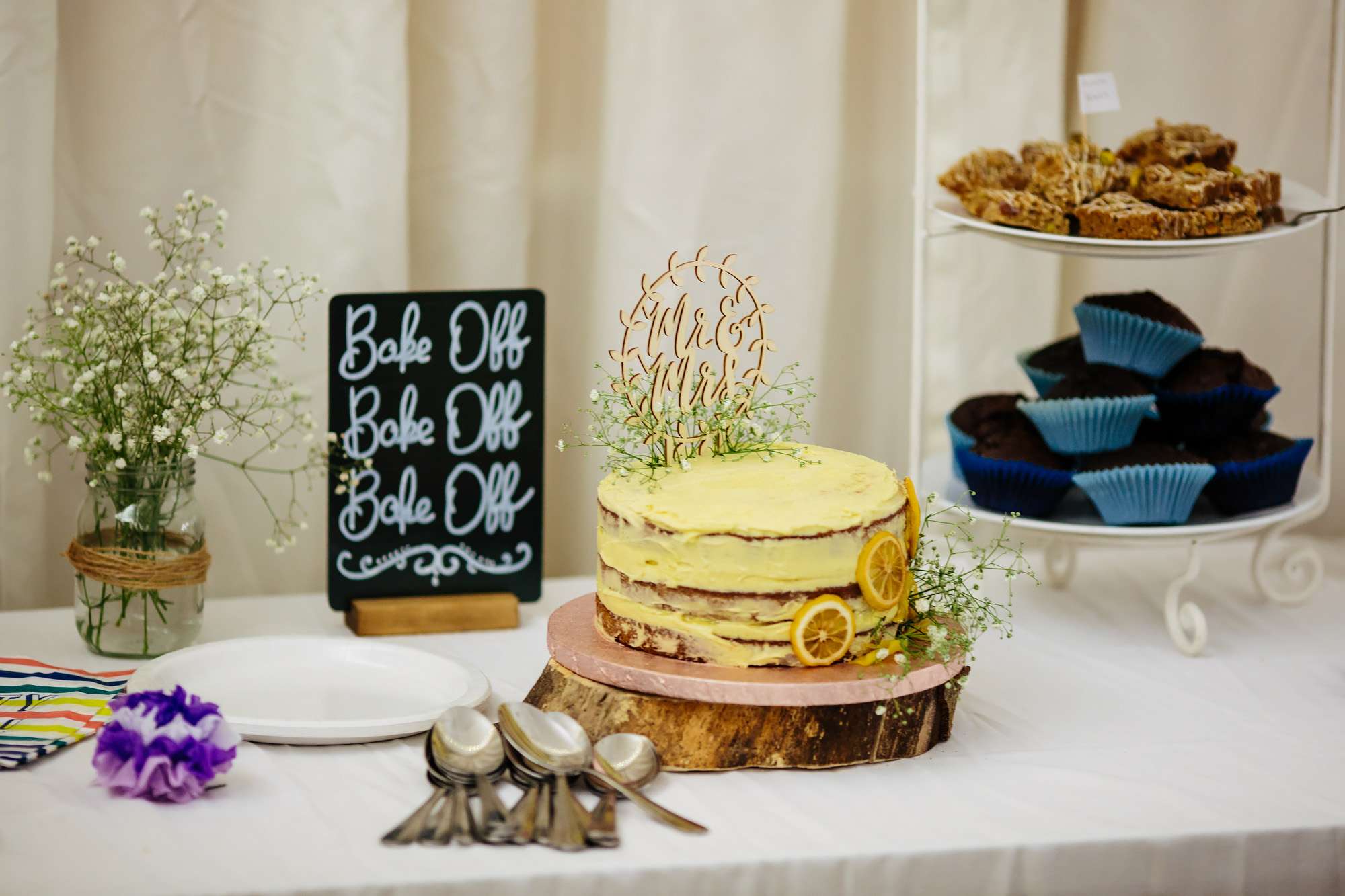 Bake off themed Leeds wedding with lots of cake