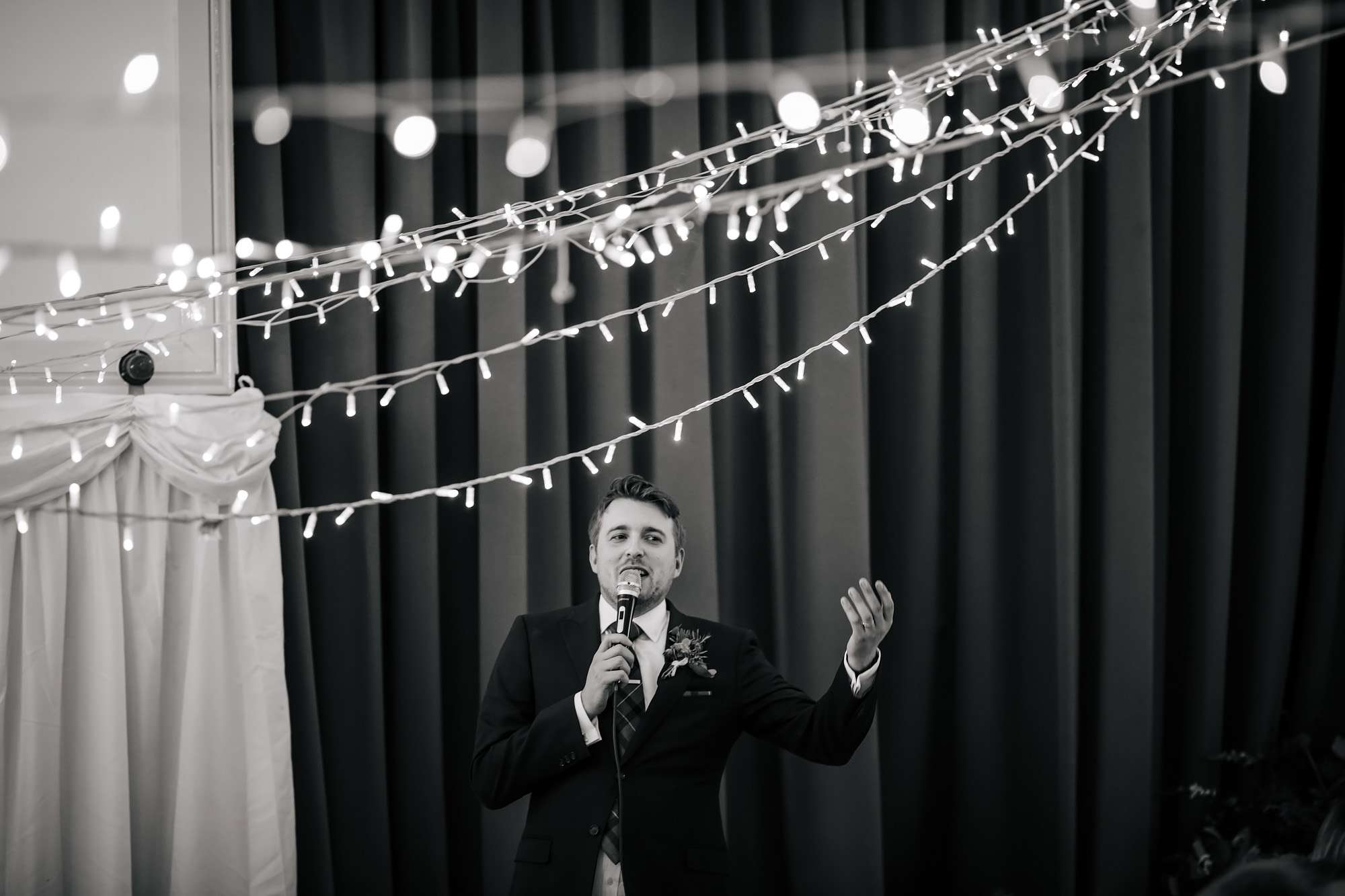 Wedding speech at East Keswick Village Hall Leeds