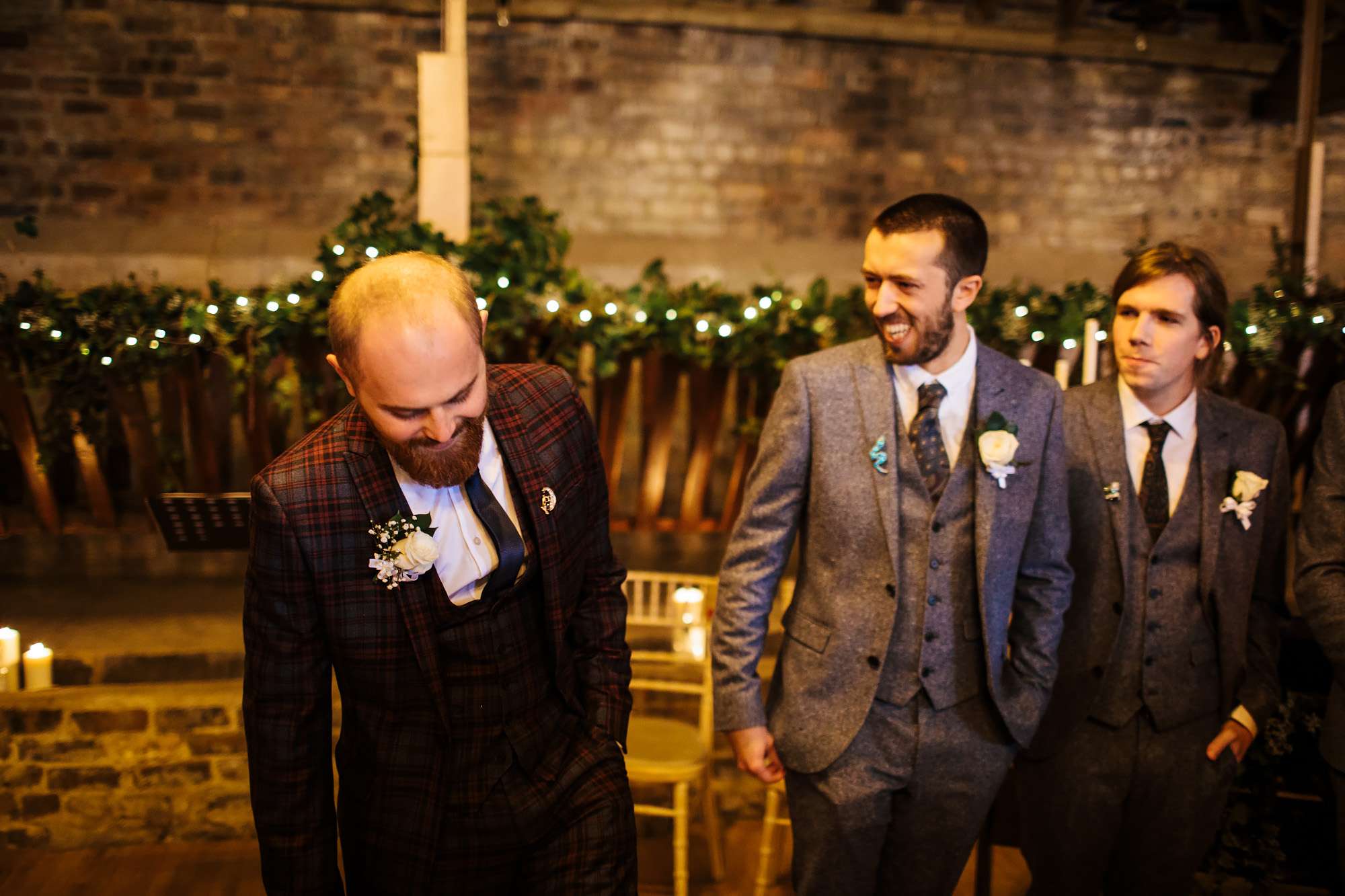 Groom and his best men at The Rhynd Leuchars