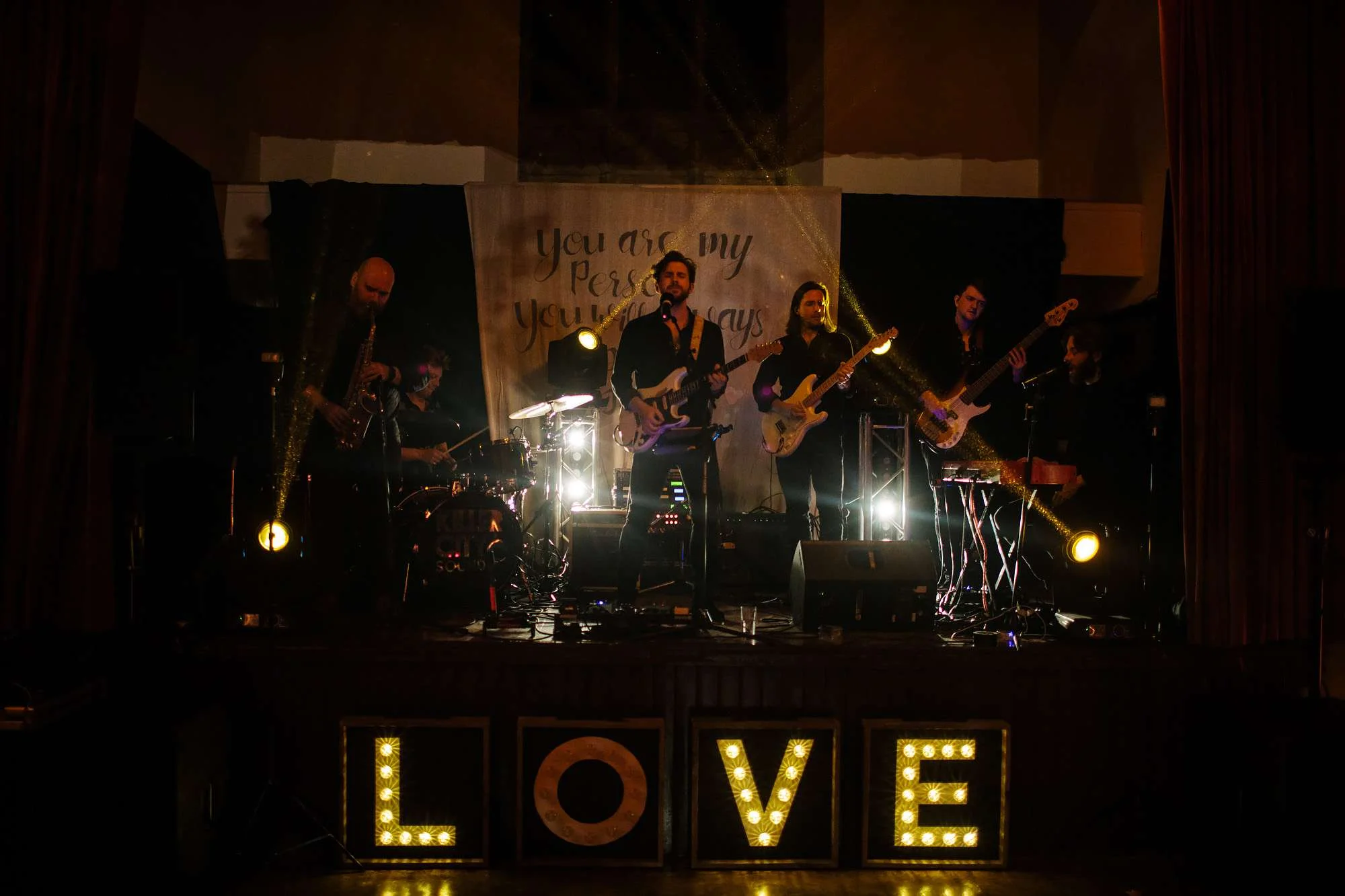 Wedding band performing