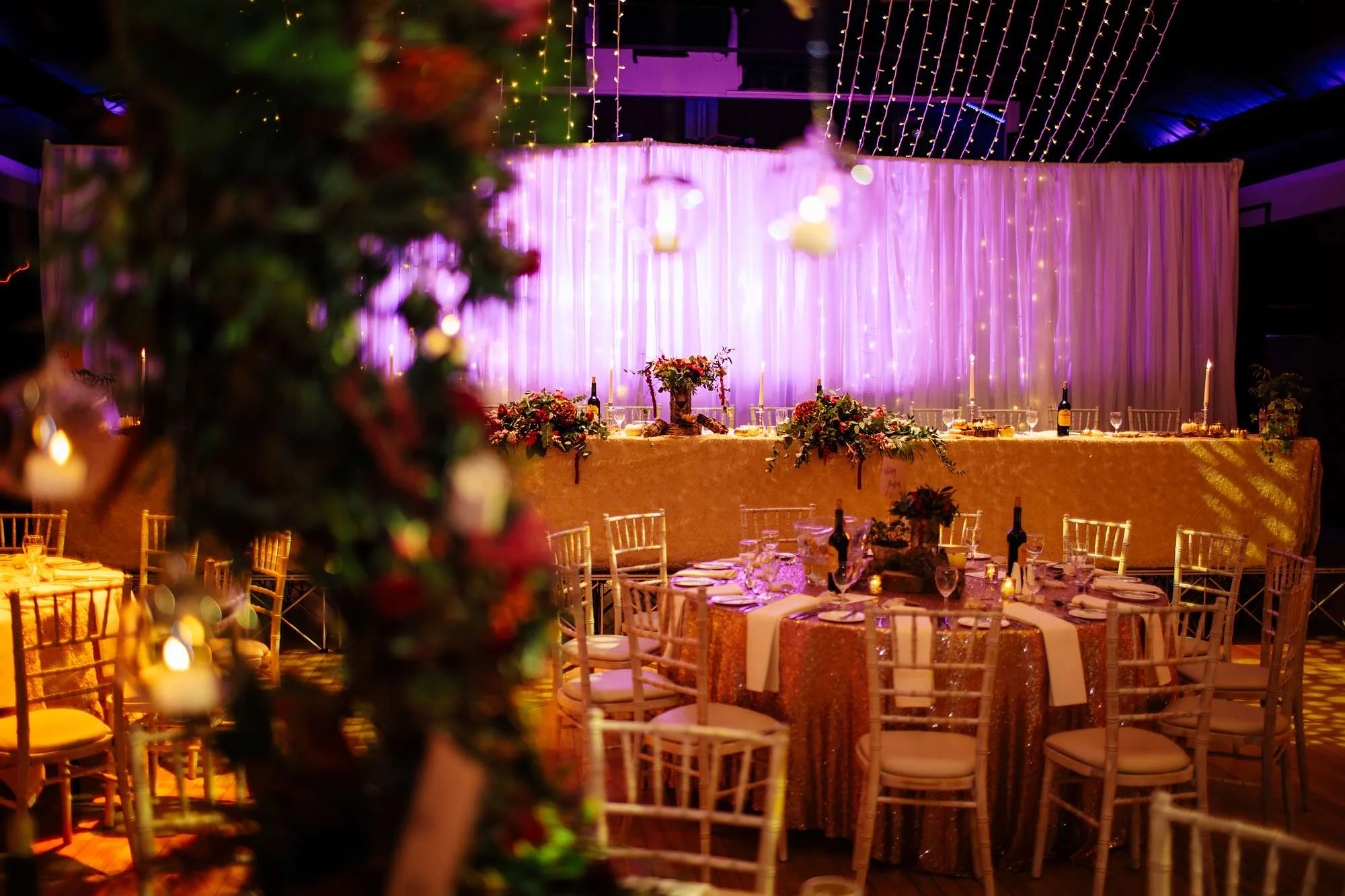Room decorations at Lowther Pavilion