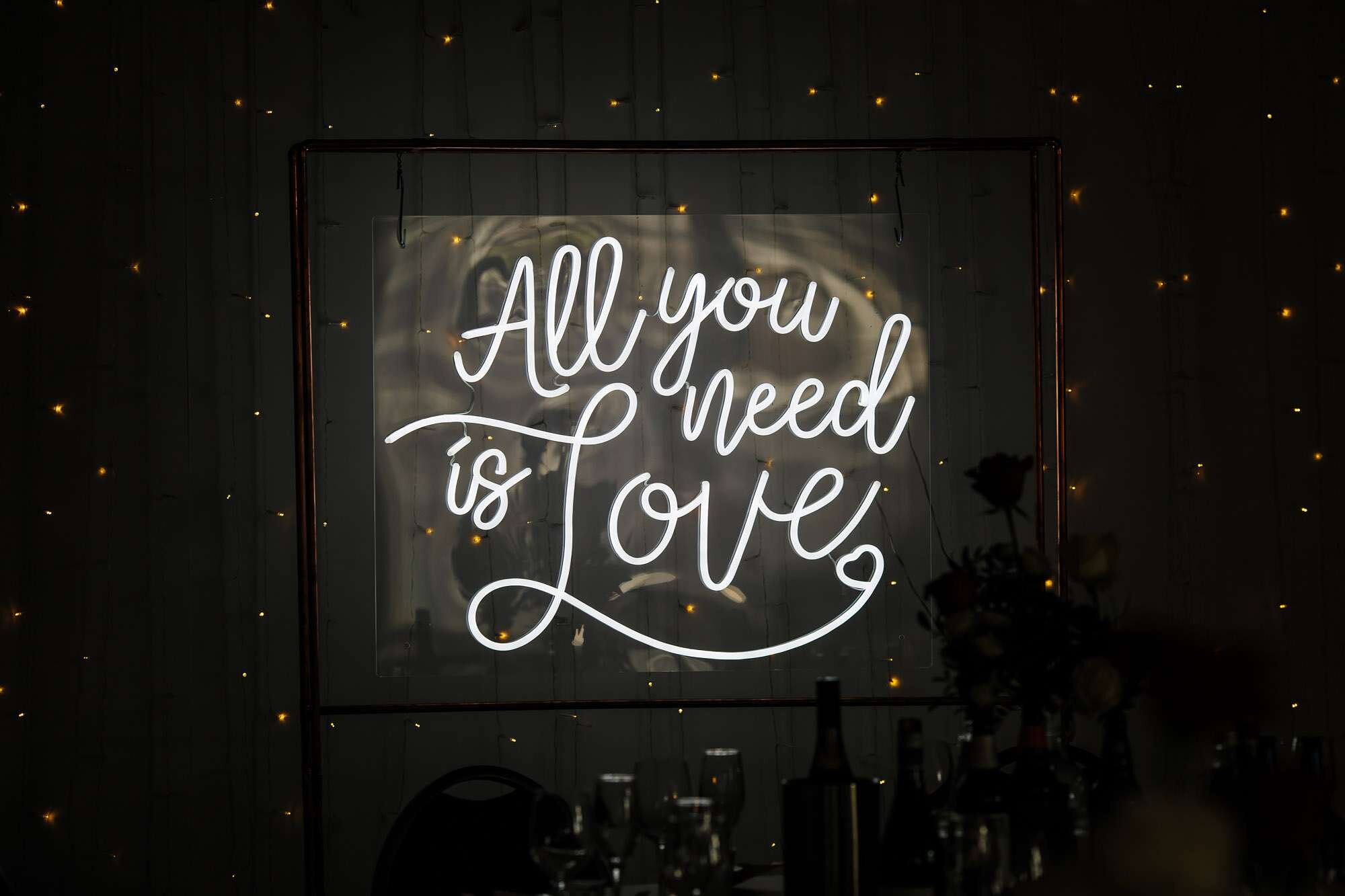 All you need is love neon sign