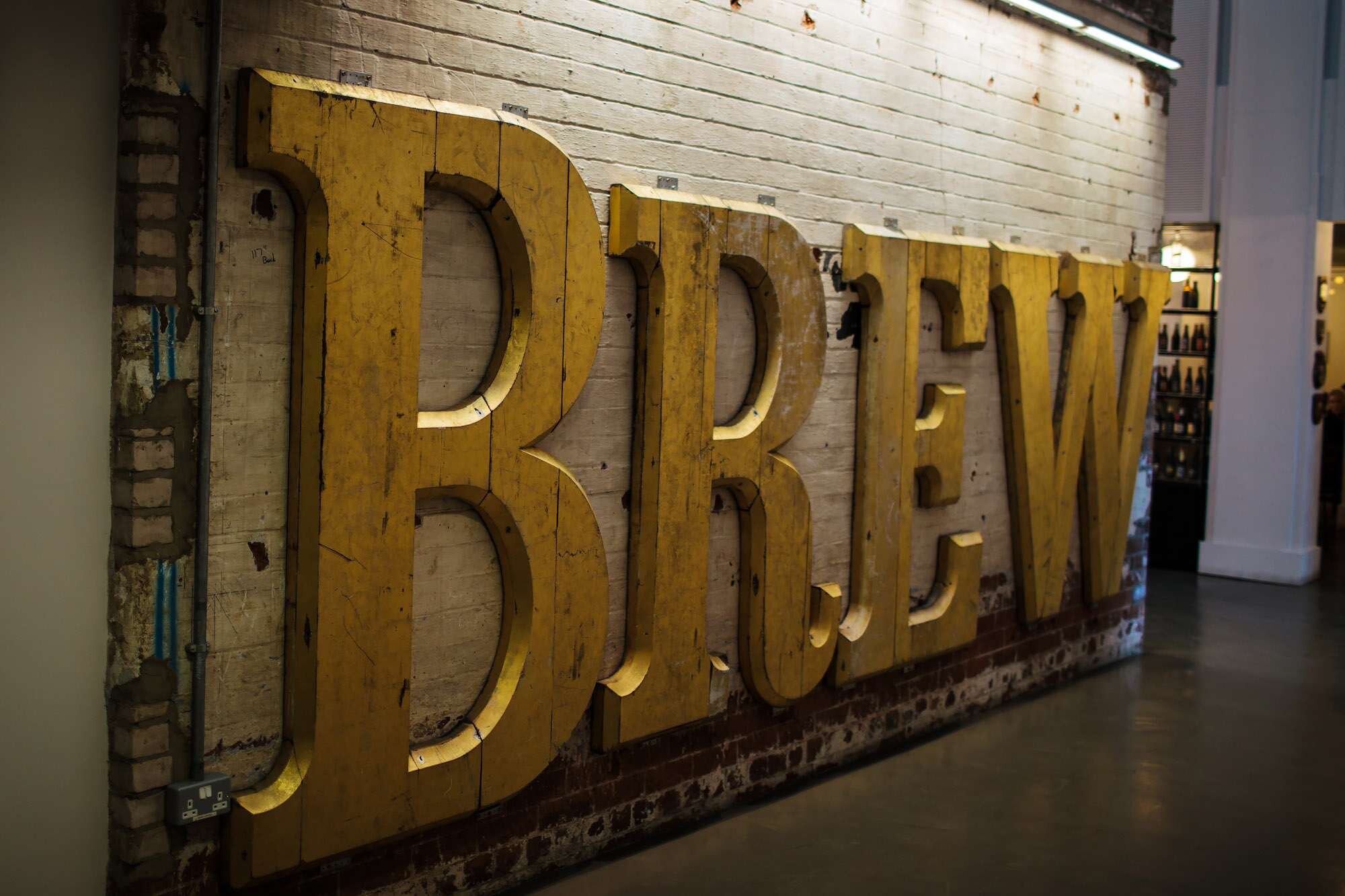 Brew sign at The Tetley Leeds wedding