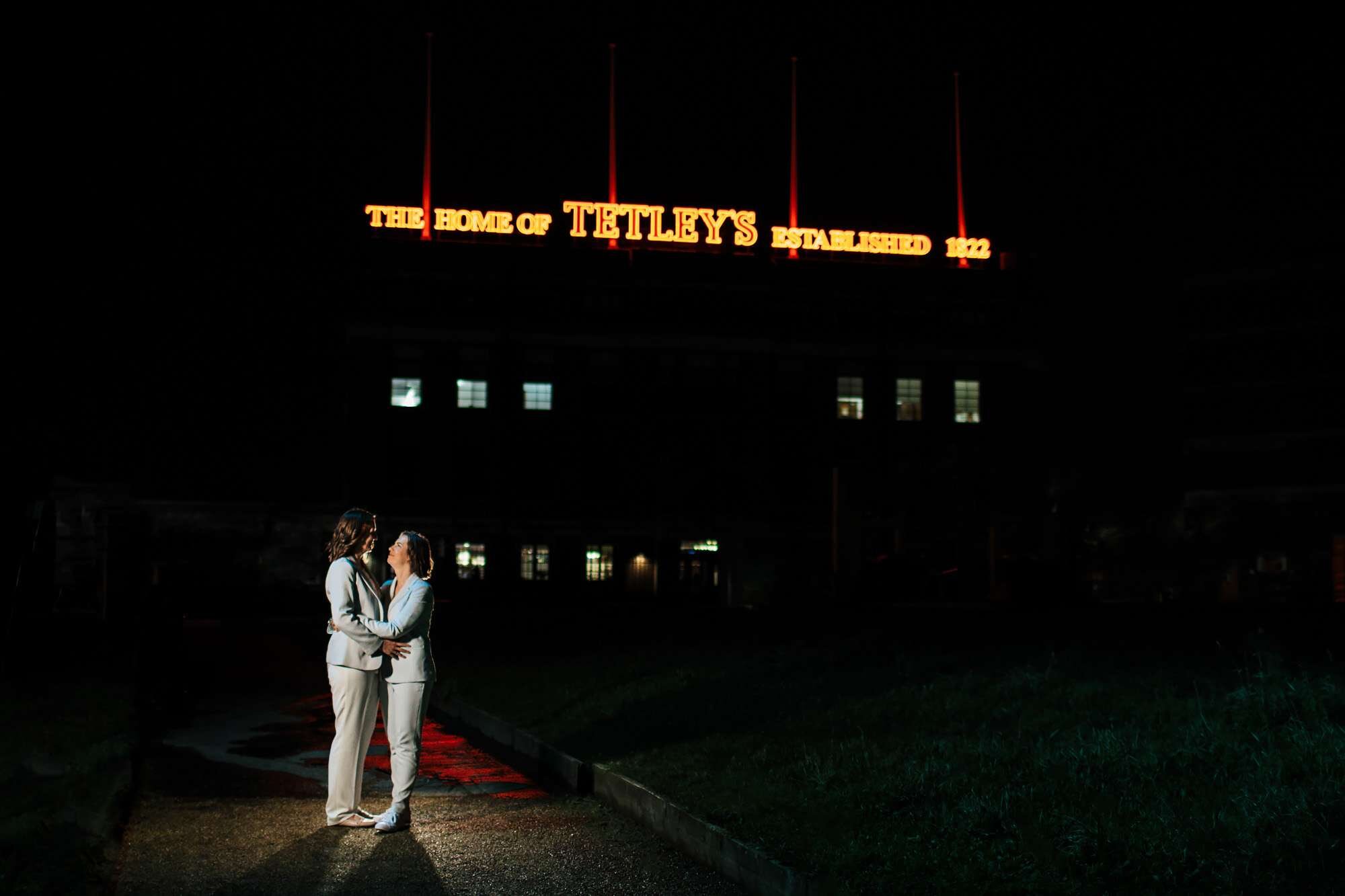 Tetley wedding at night in Leeds