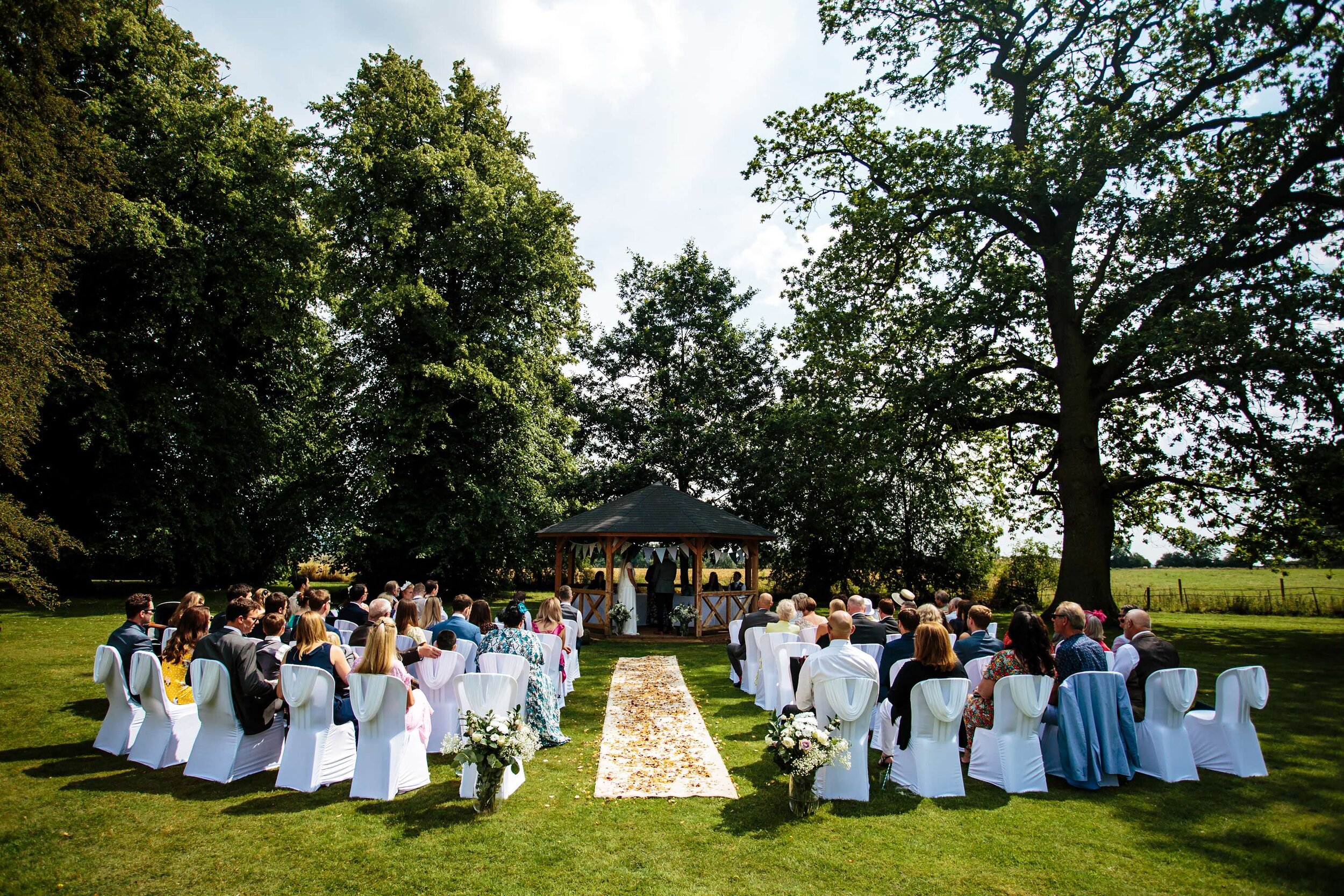 Outdoor ceremony at a Yorkshire Wedding