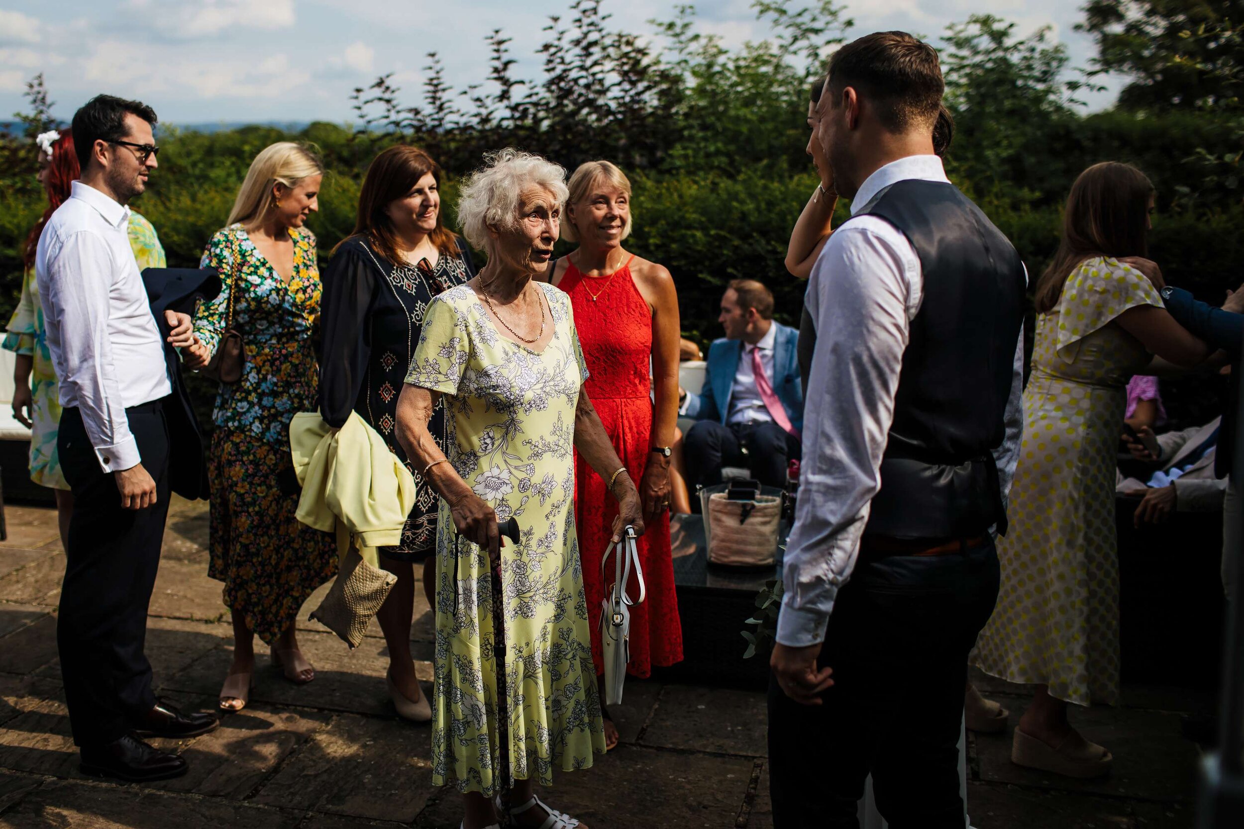 Gran at wedding in Yorkshire