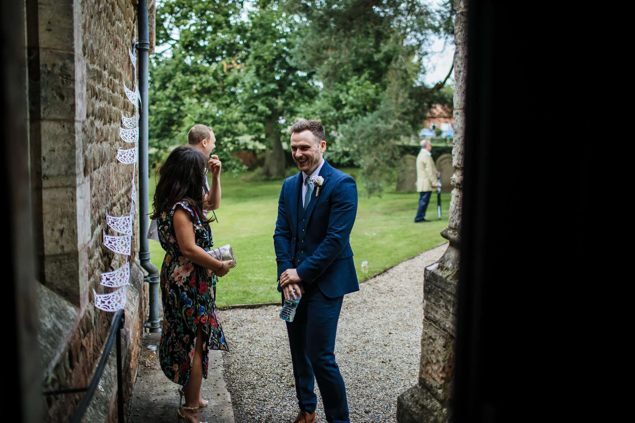 Groom on his wedding day at the church