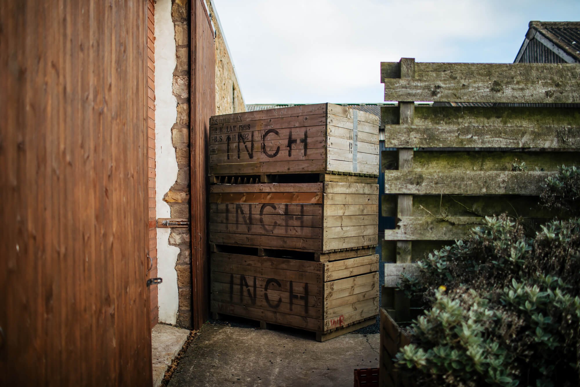 Inch boxes at a farm in Scotland