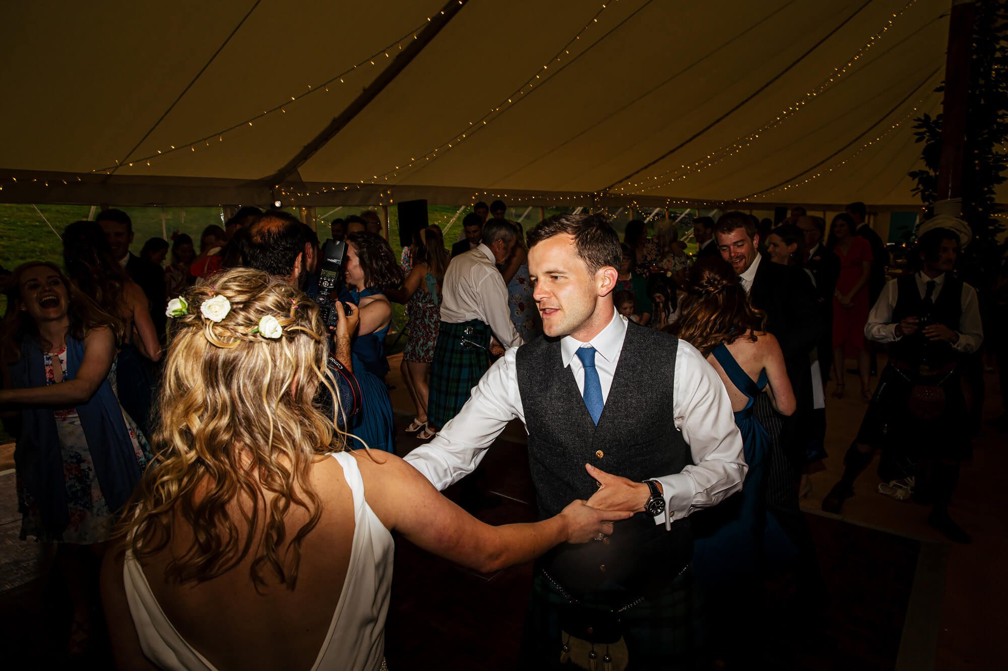 First dance at a Yorkshire Malhamdale wedding