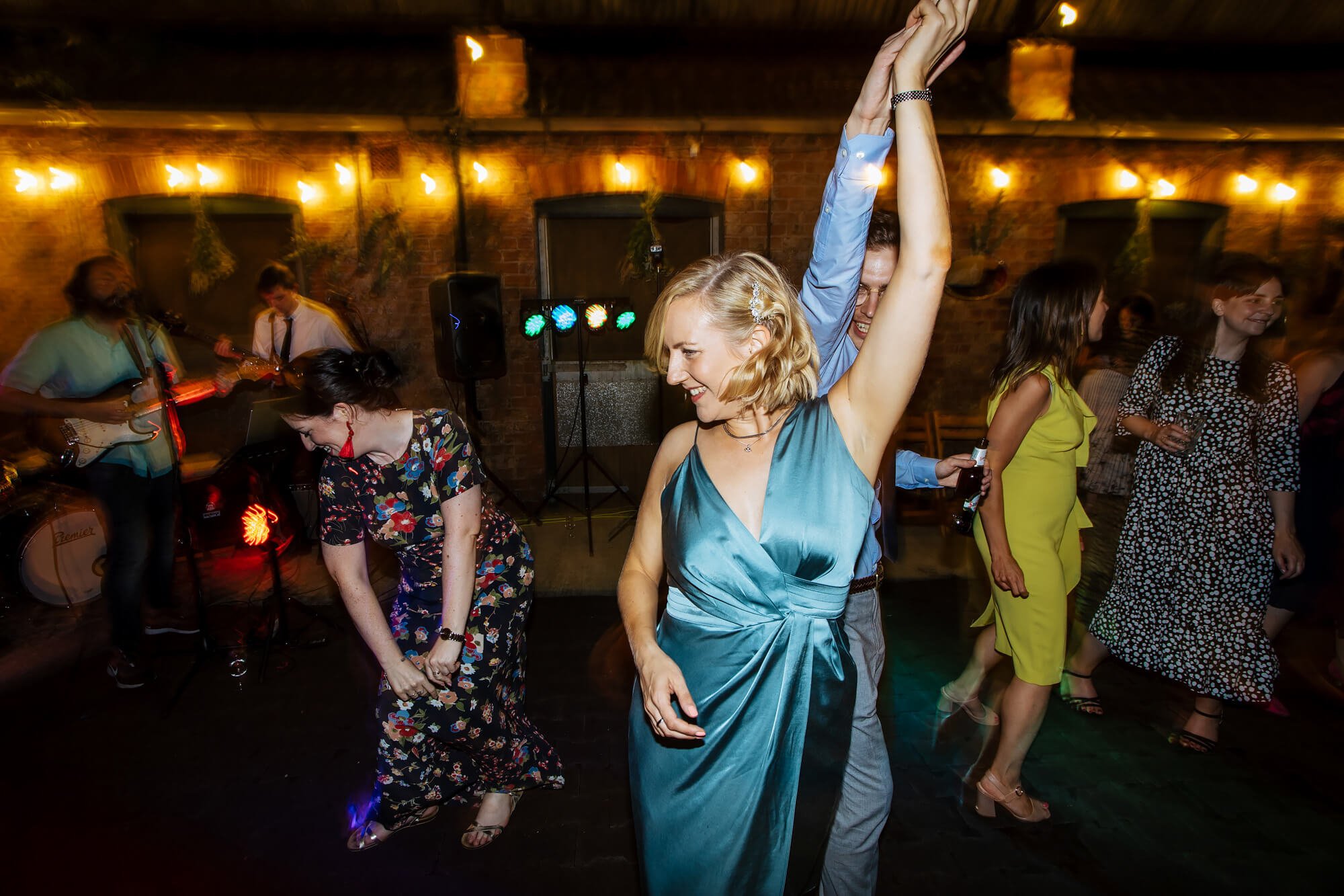 Bridesmaid dances at a Yorkshire wedding