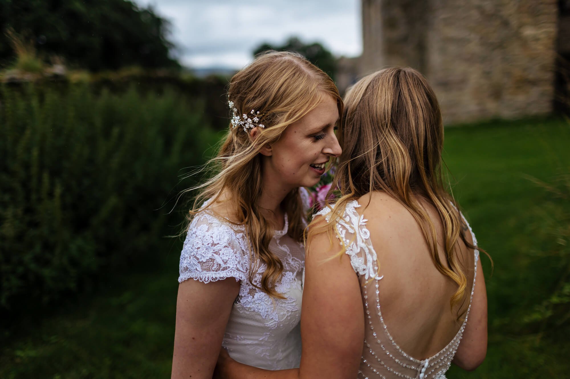 Two brides at their Yorkshire wedding