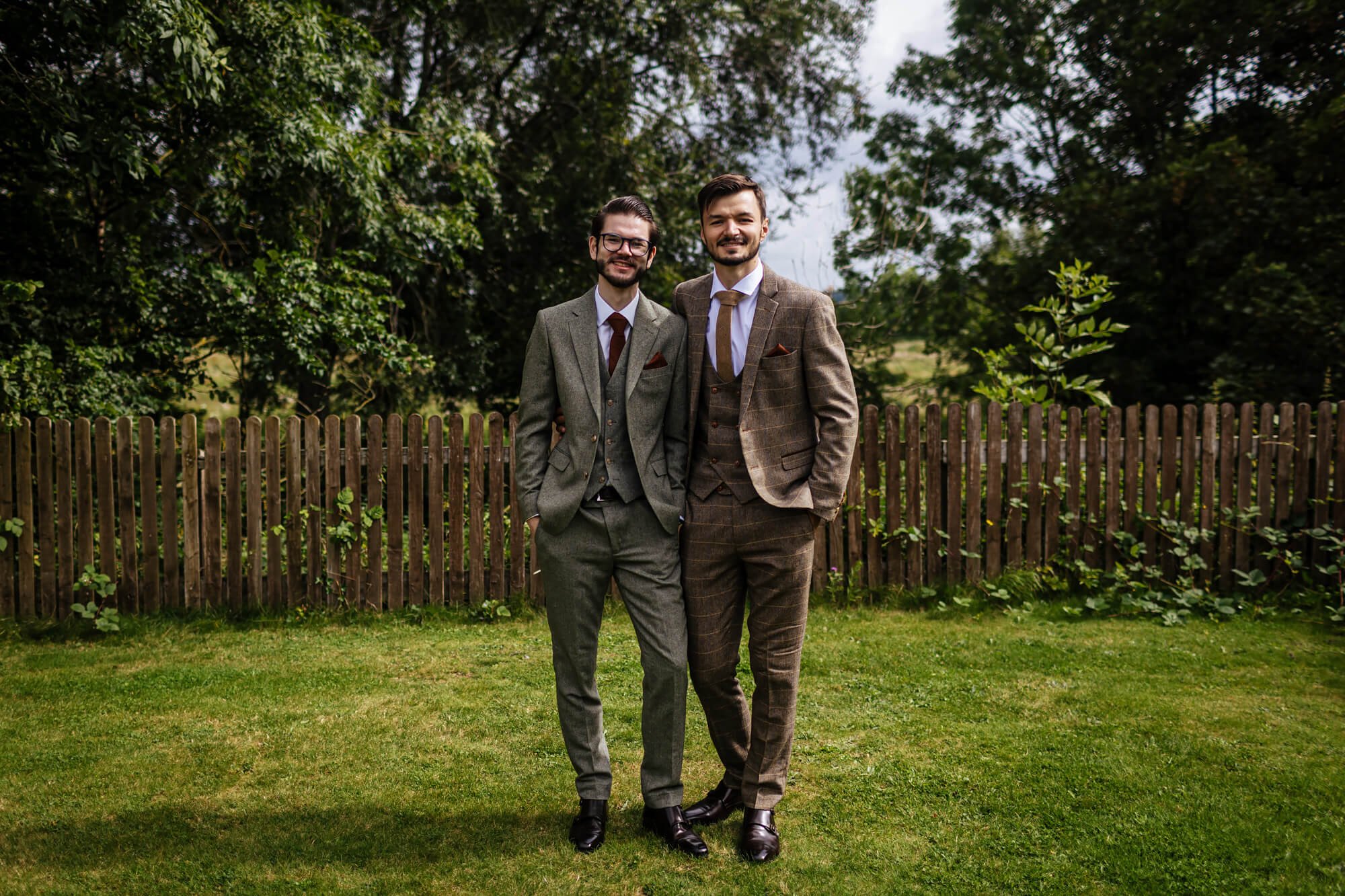 Groom and brother on the wedding day