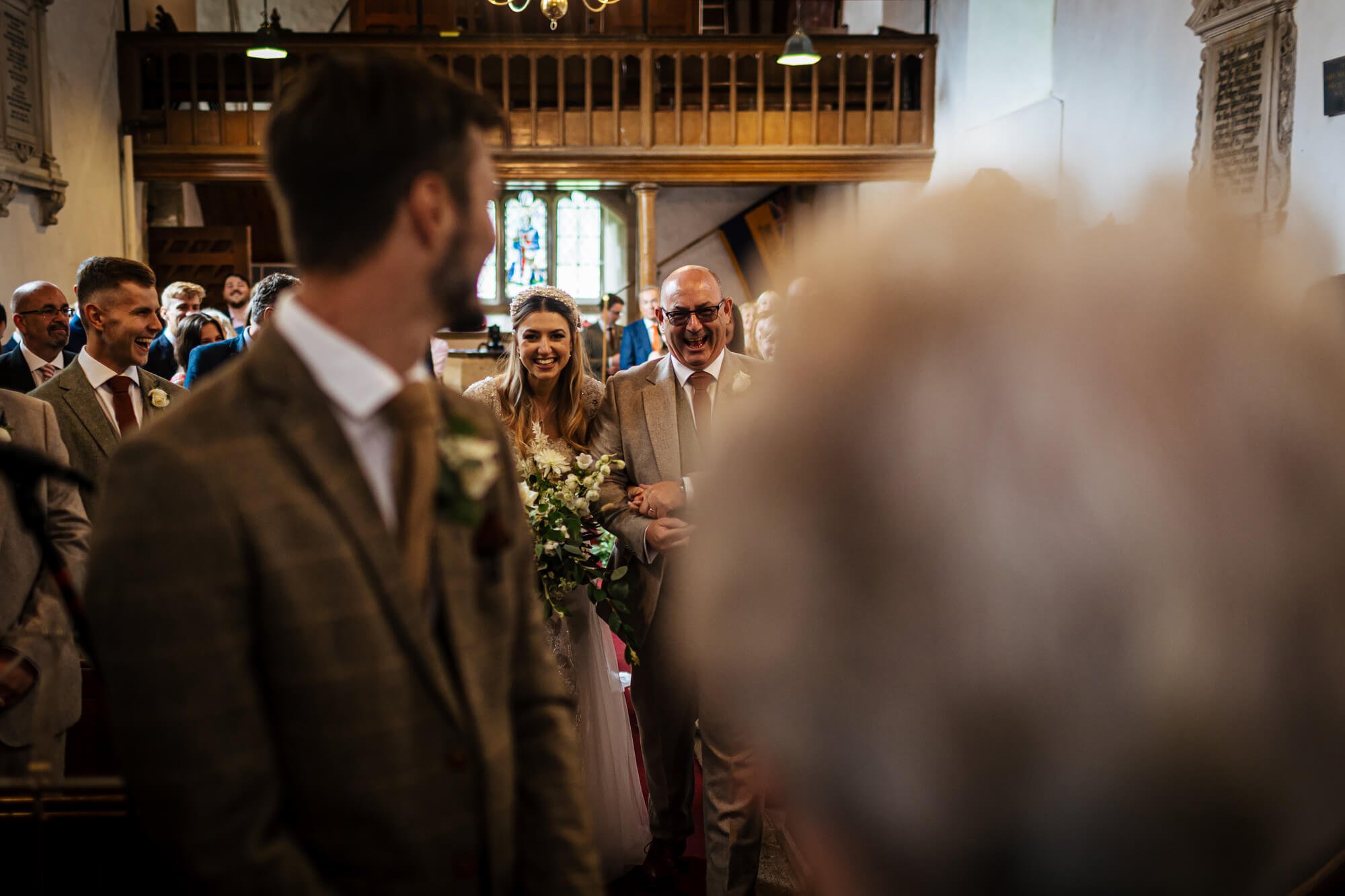 Groom sees the bride for the first time