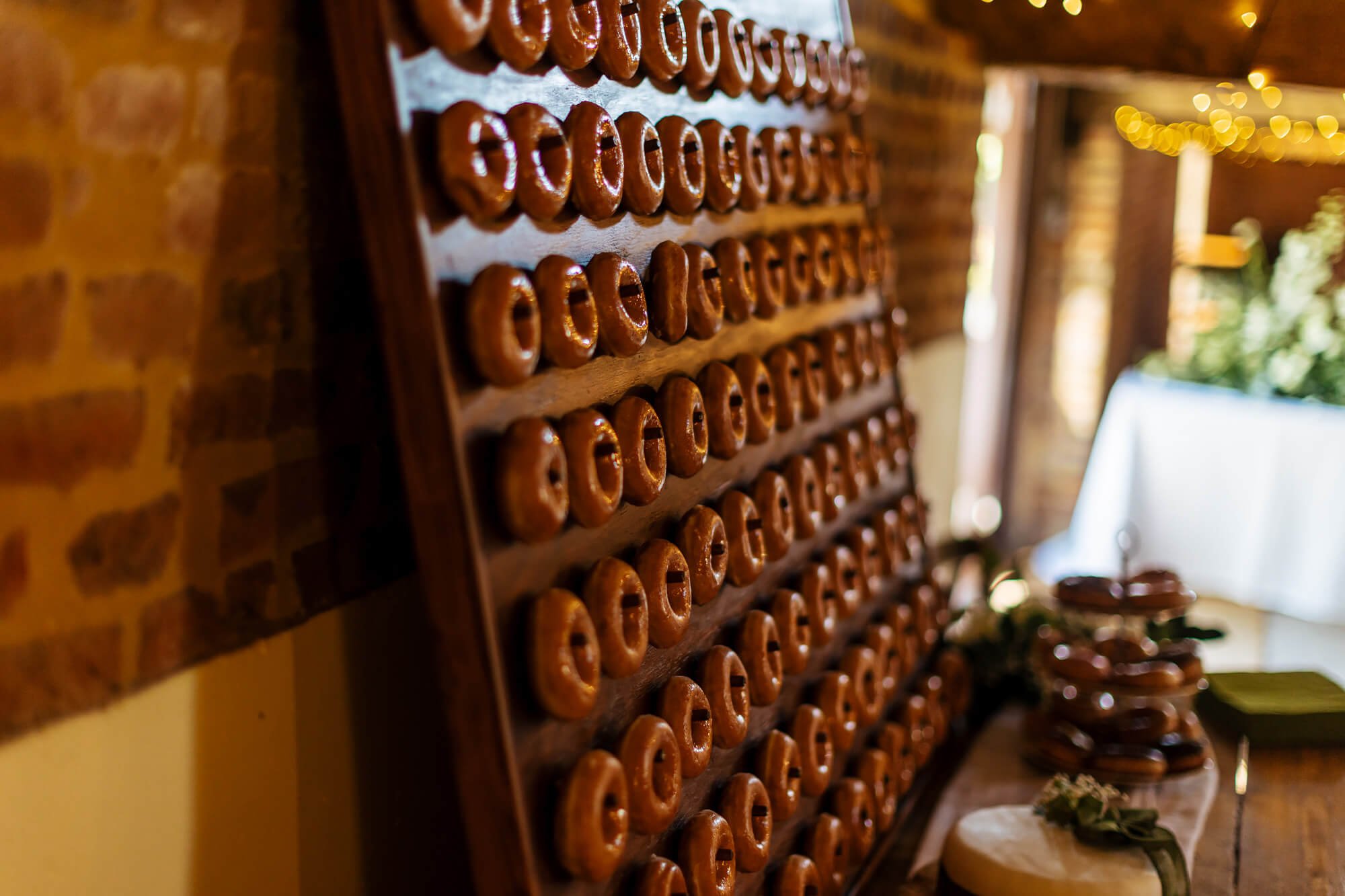 Donut wall ready for the wedding guests