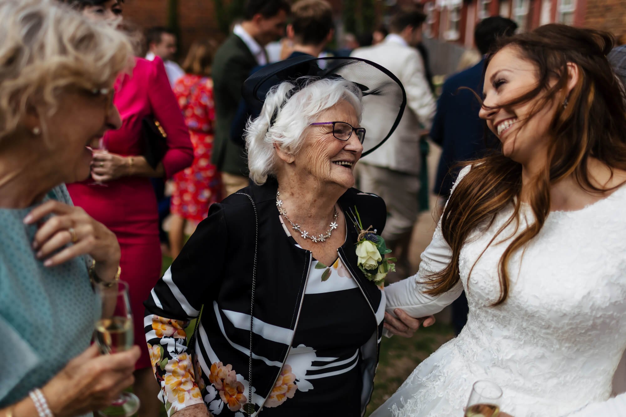 Bride and grandmother at her wedding