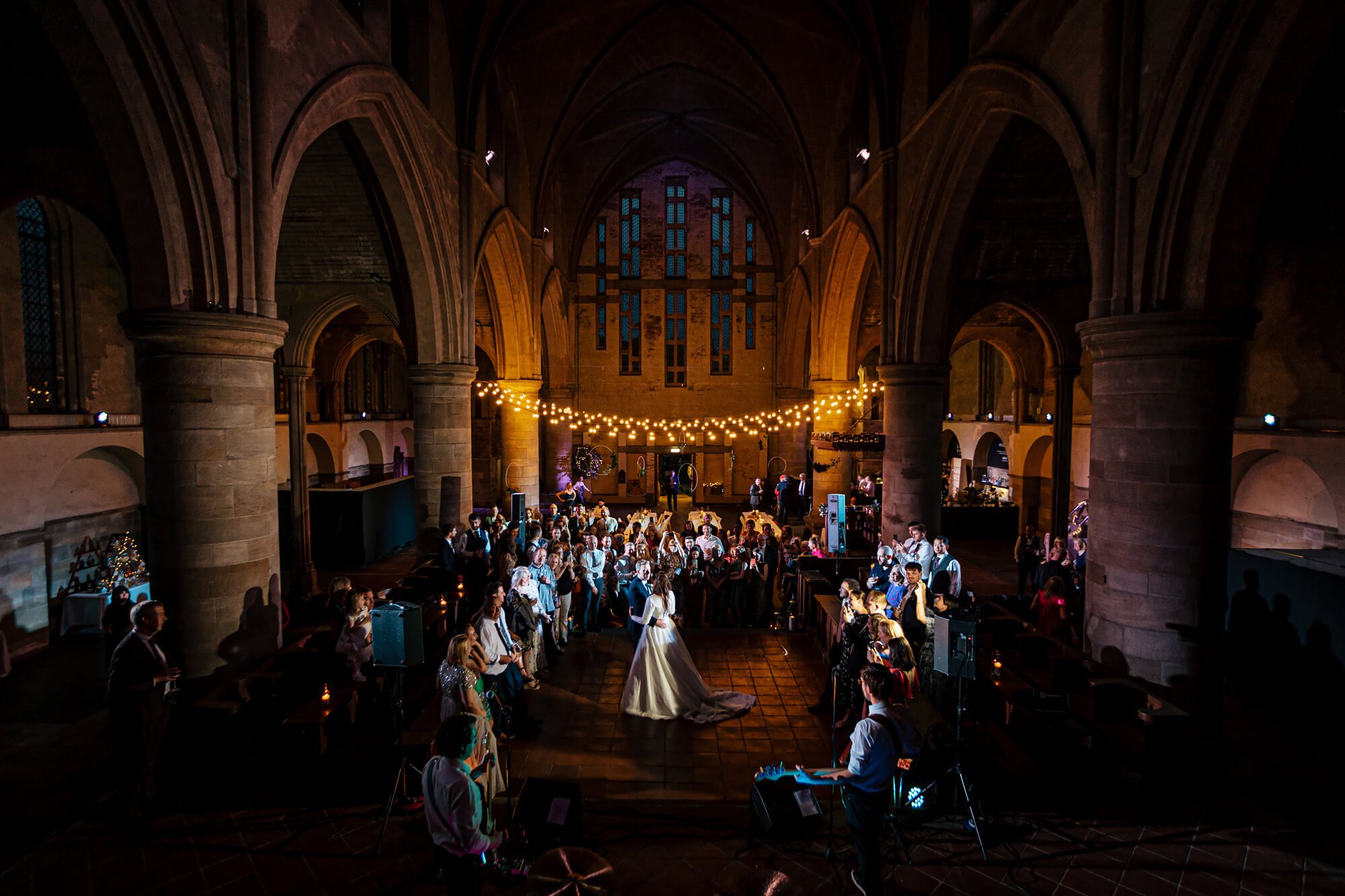 The first dance as man and wife at a Left Bank Leeds wedding