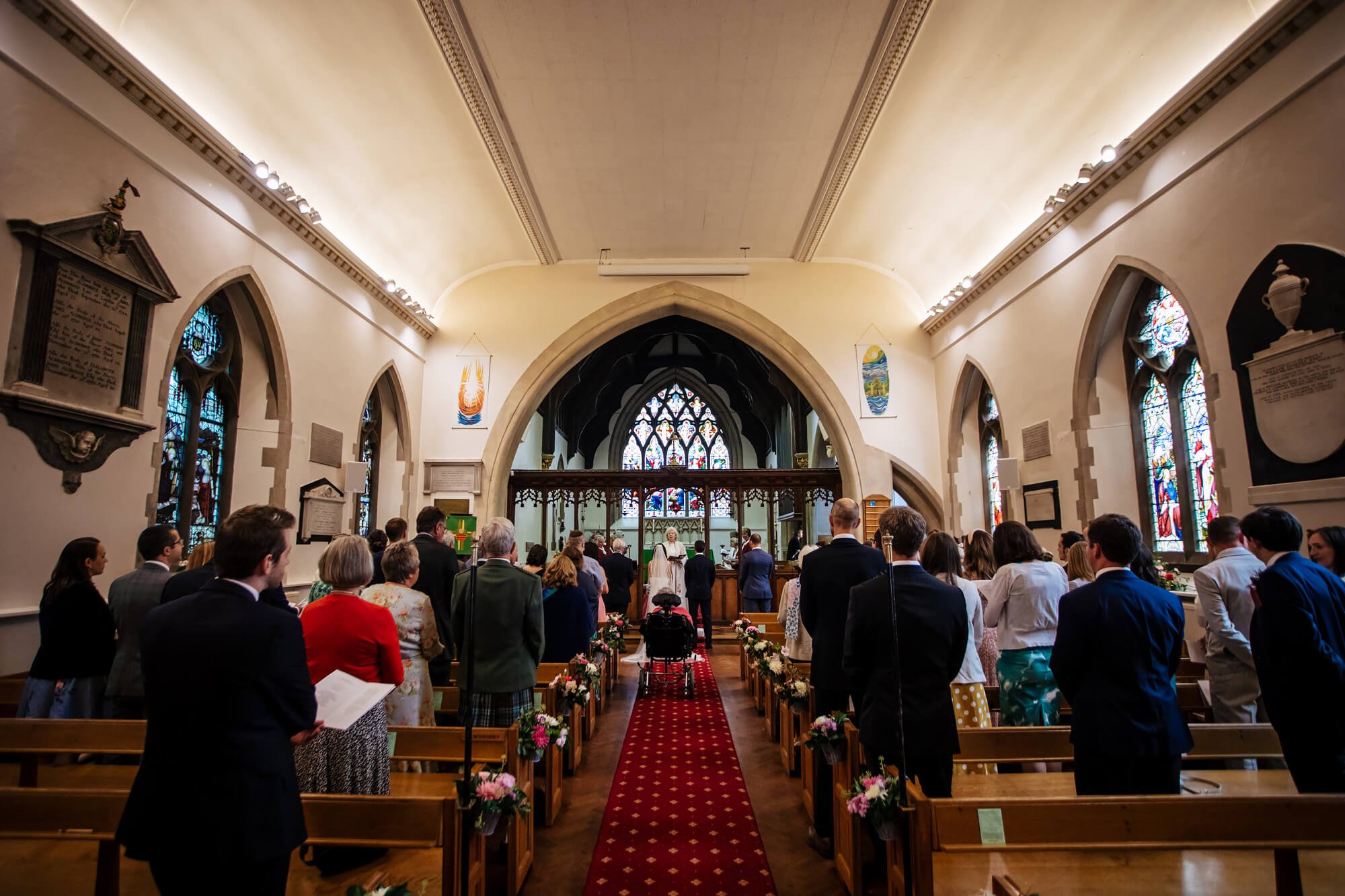 Church wedding ceremony in Hertfordshire