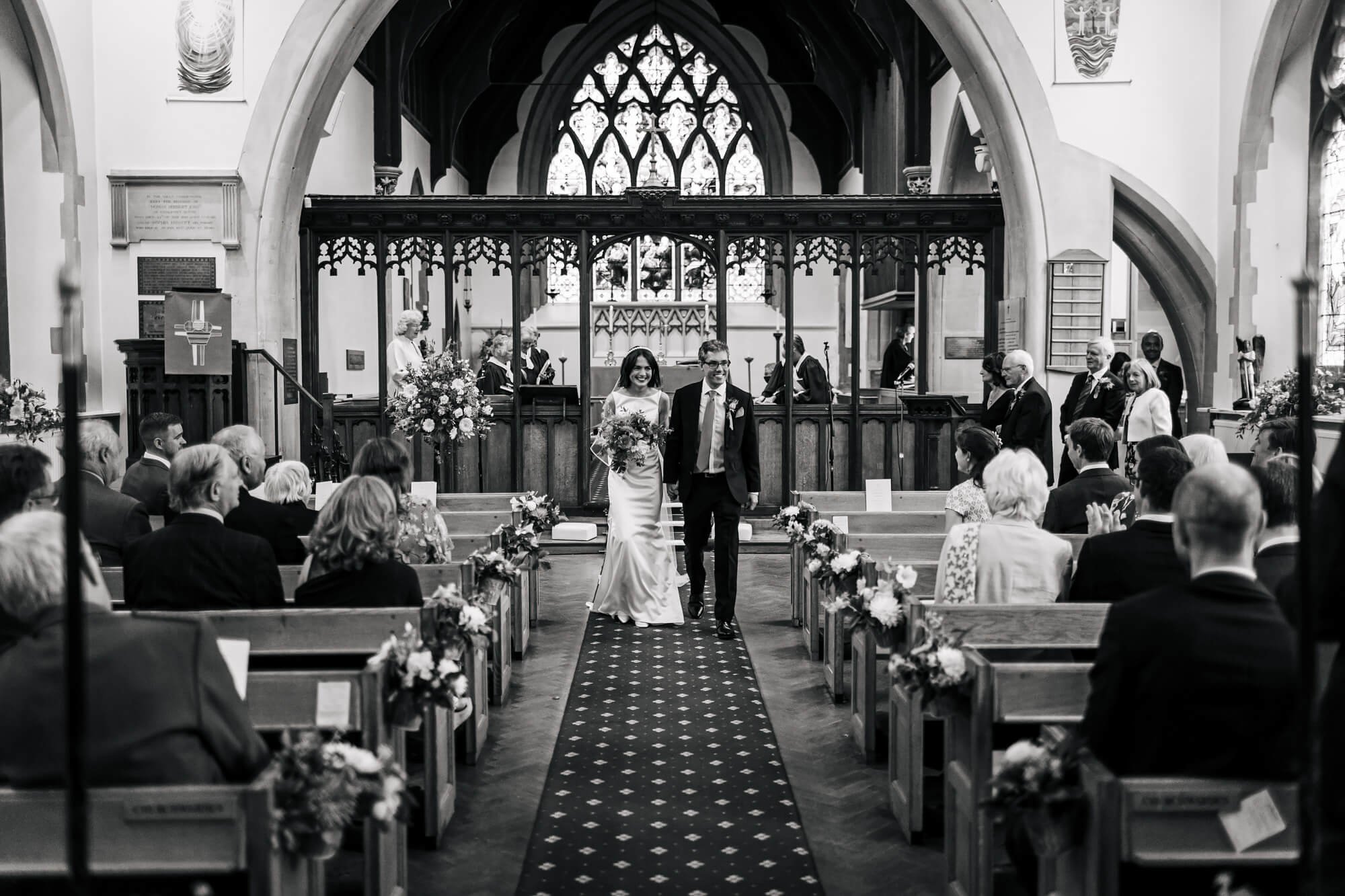 Walking down the aisle as man and wife