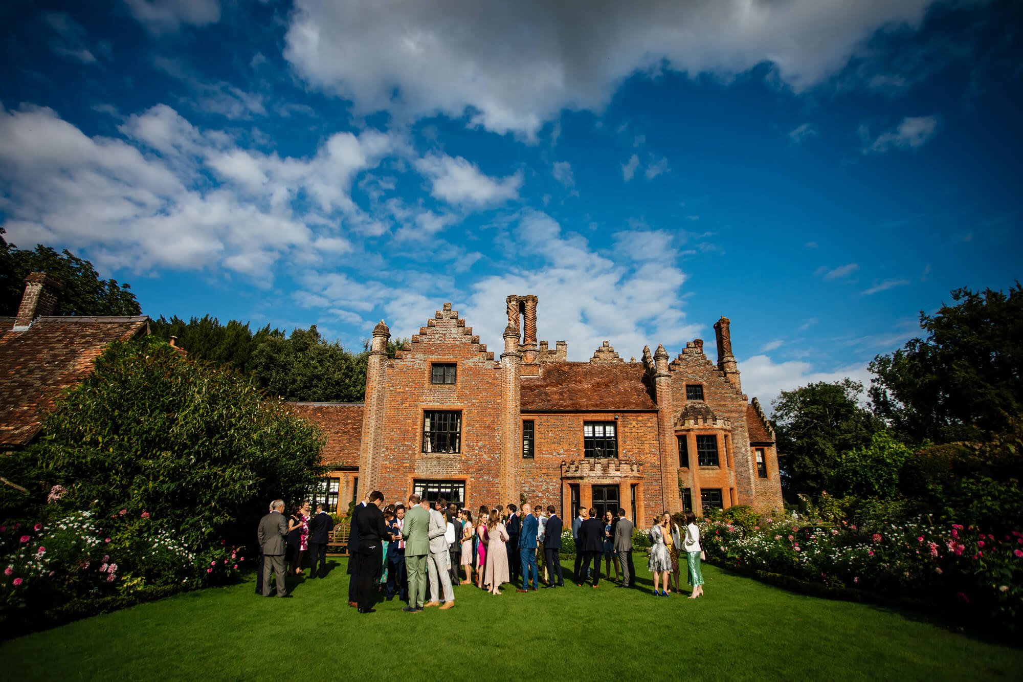 Chenies Manor in the sunshine for a wedding