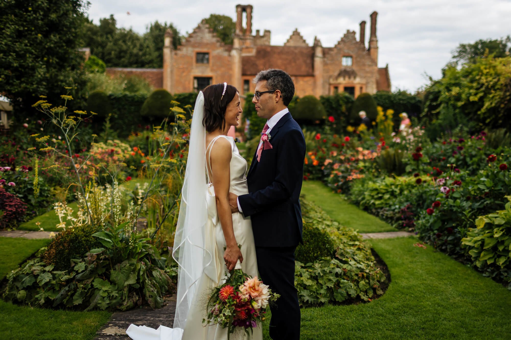 Couple portrait at a Chenies Manor wedding