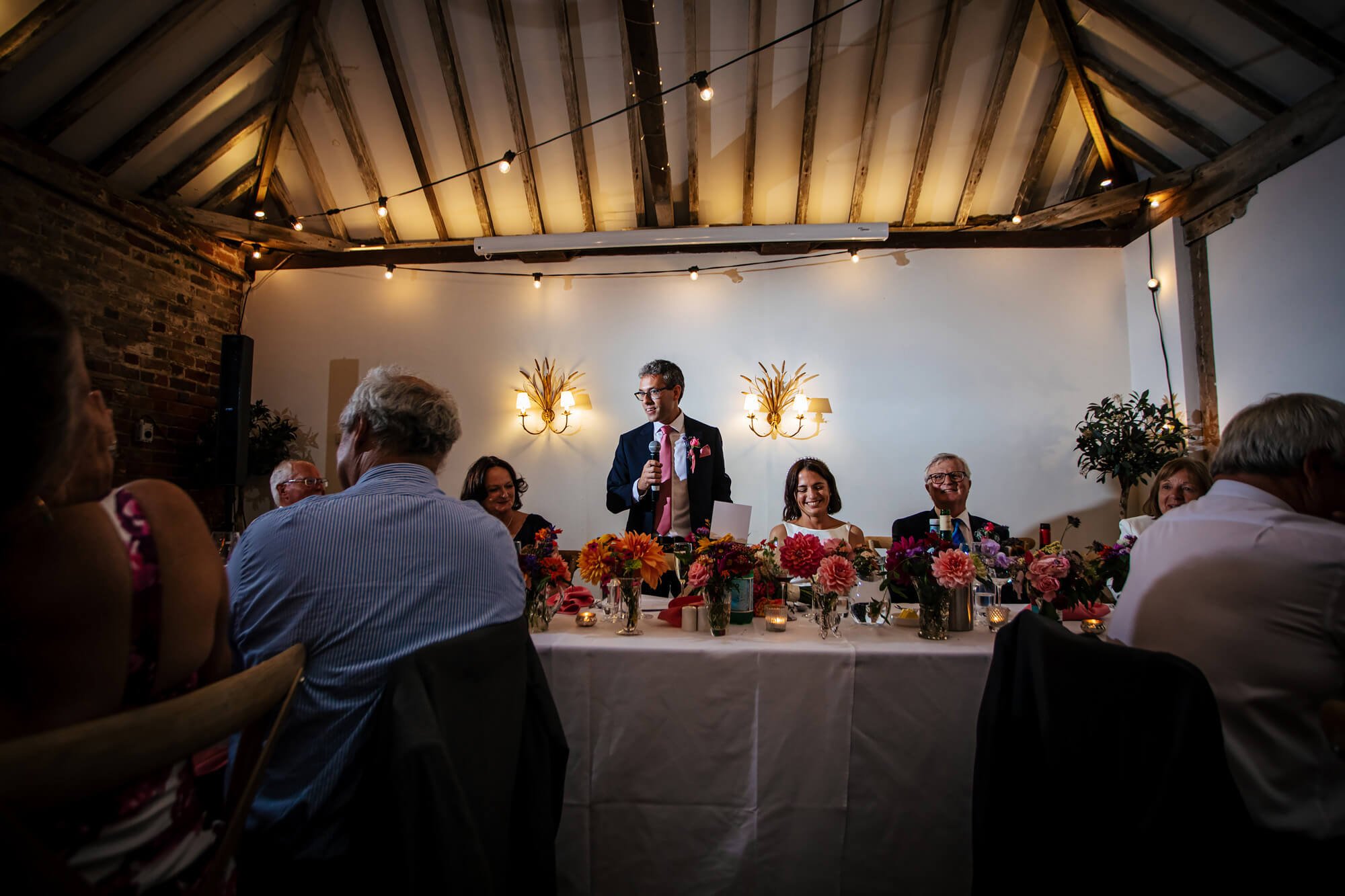 Speeches at a wedding in Hertfordshire