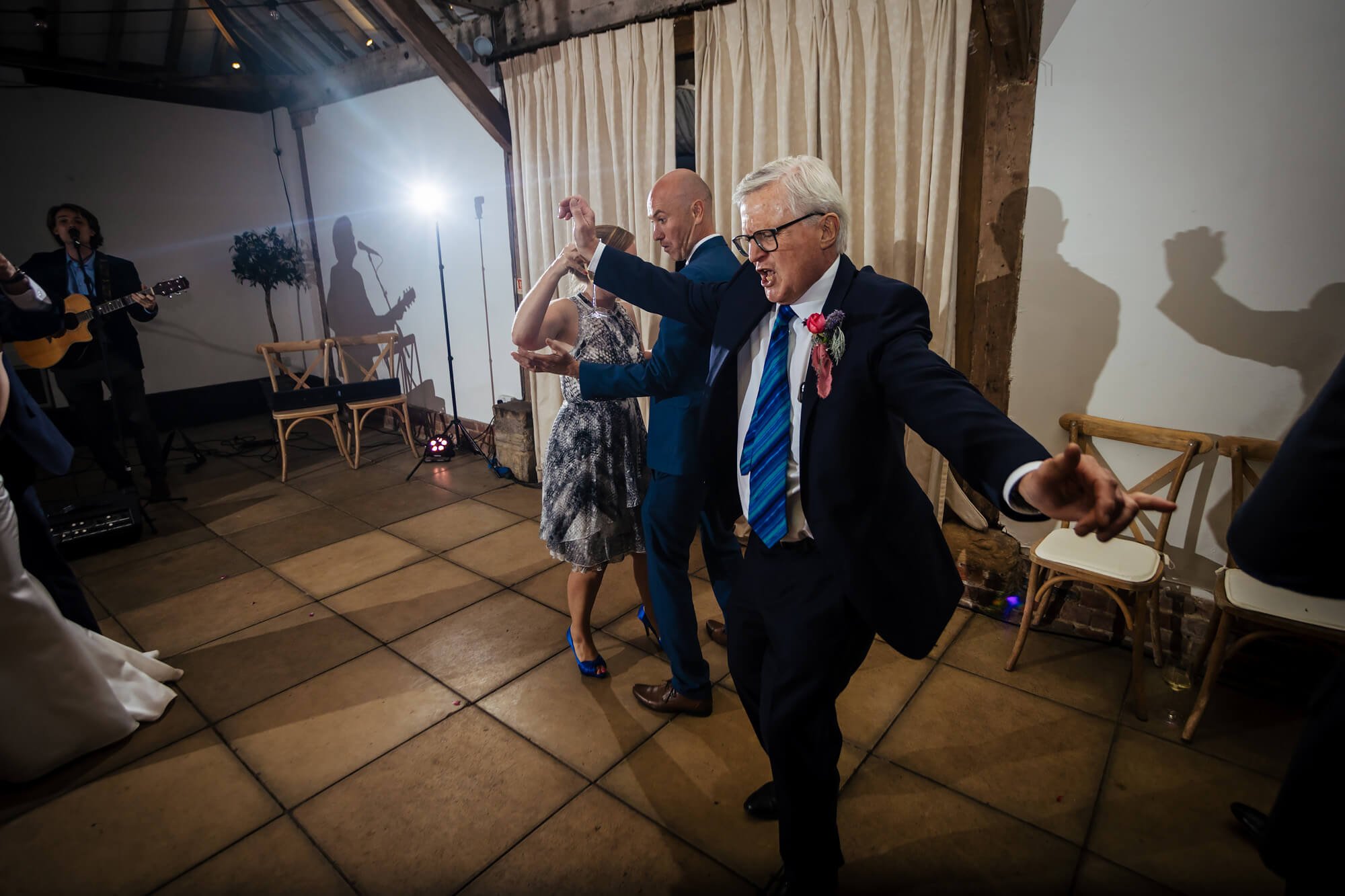 Father of the bride dancing at a wedding