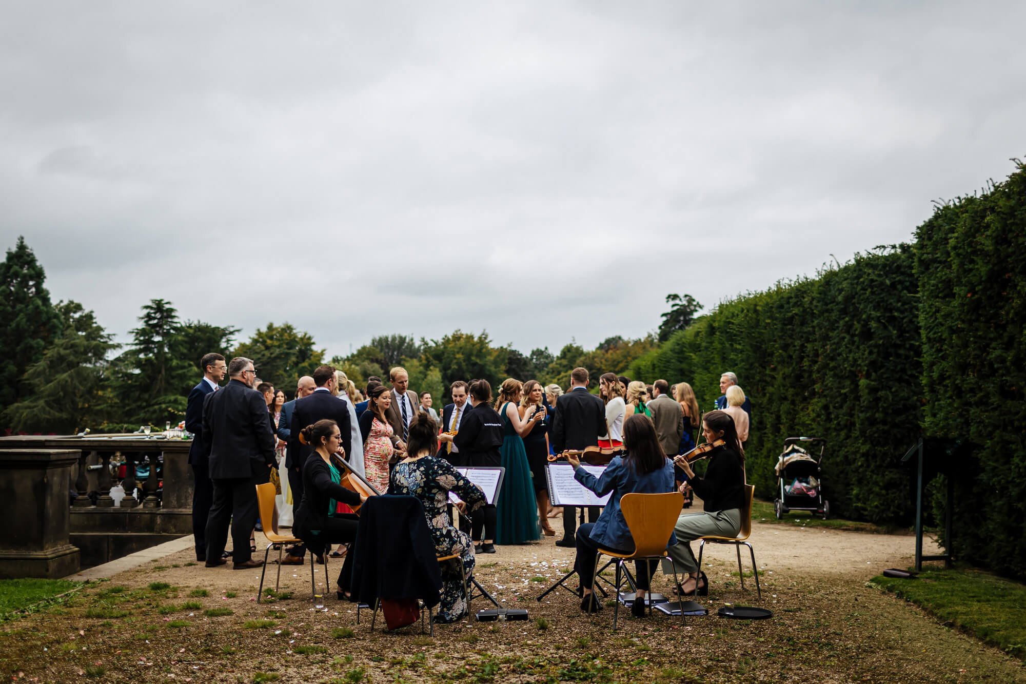 String quartet plays at a wedding in Yorkshire