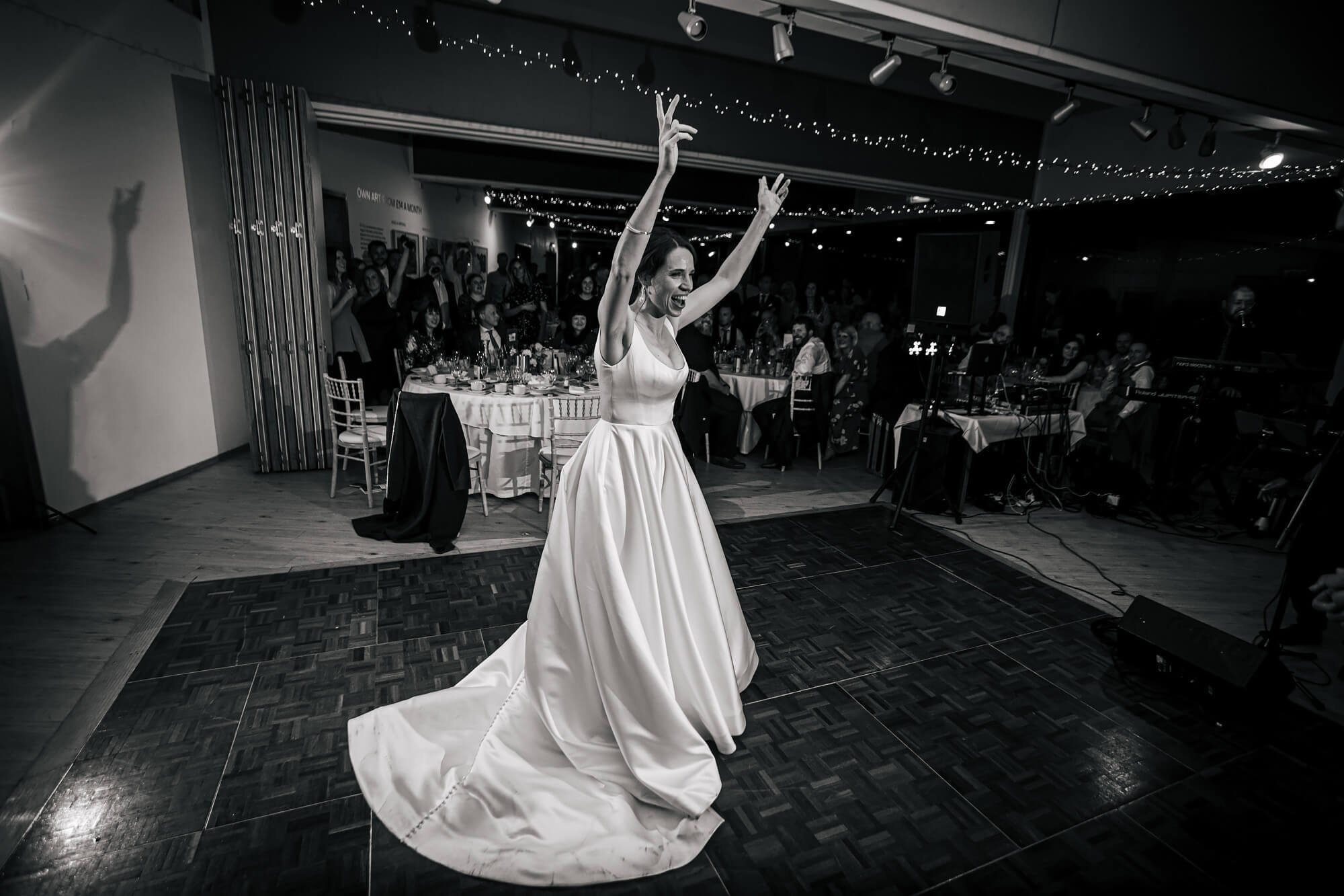 Bride on the dance floor at her wedding