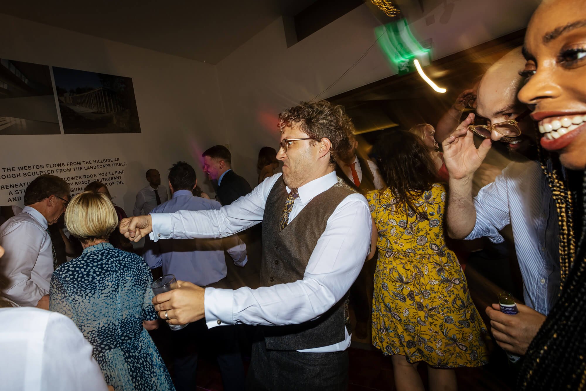 Dancing at a wedding in Yorkshire