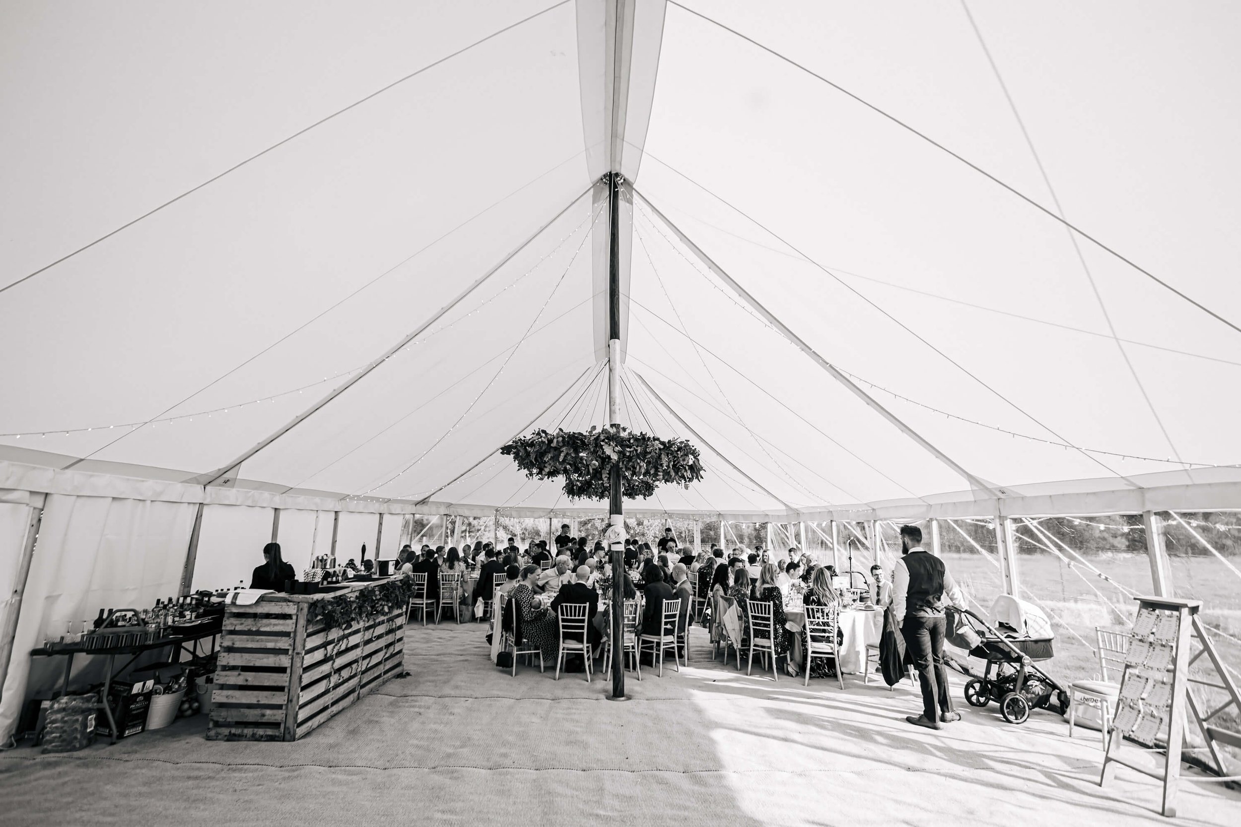 Wedding marquee in Yorkshire