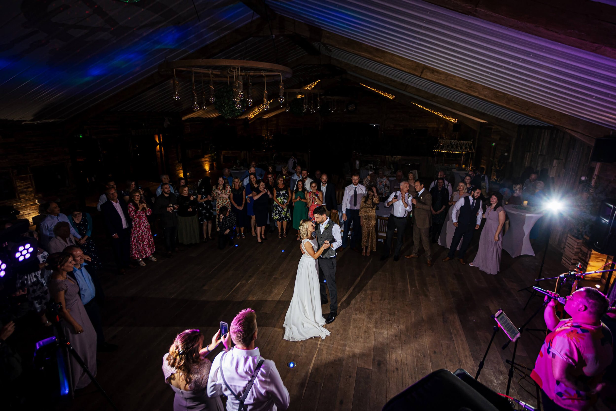 First dance as man and wife at a wedding