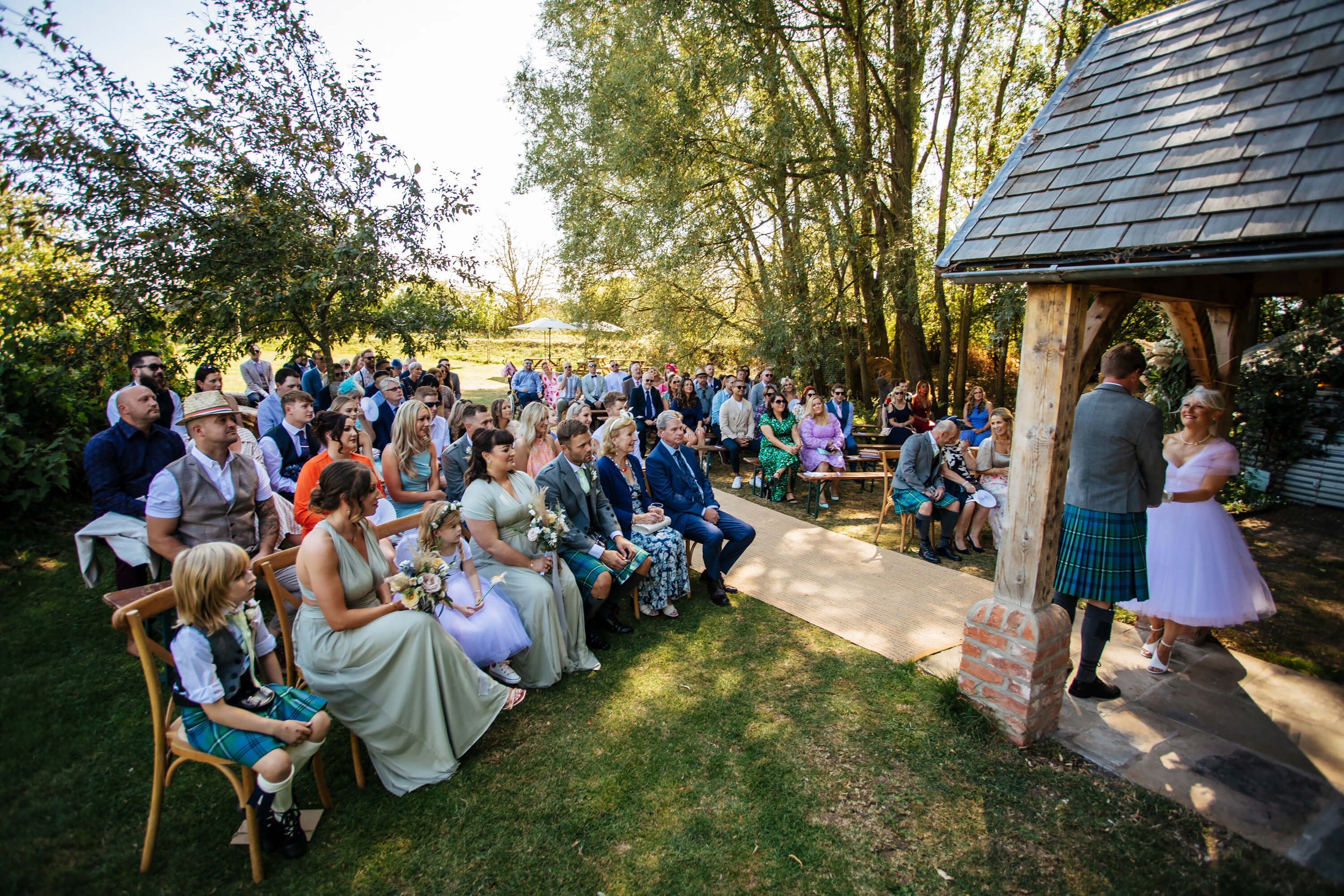 Skipbridge Country Weddings ceremony in the sunshine