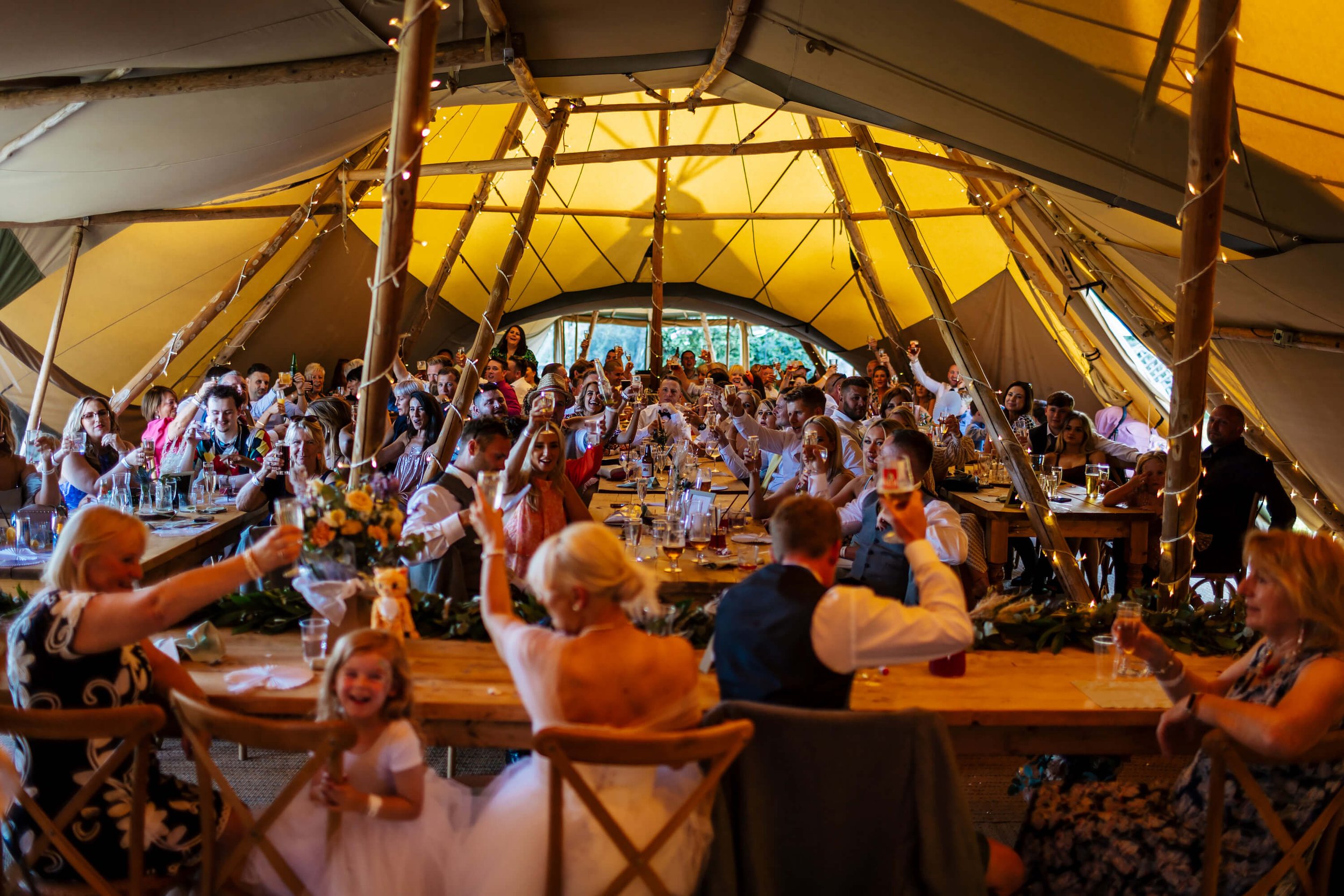 Marquee reception at Skipbridge Country Weddings