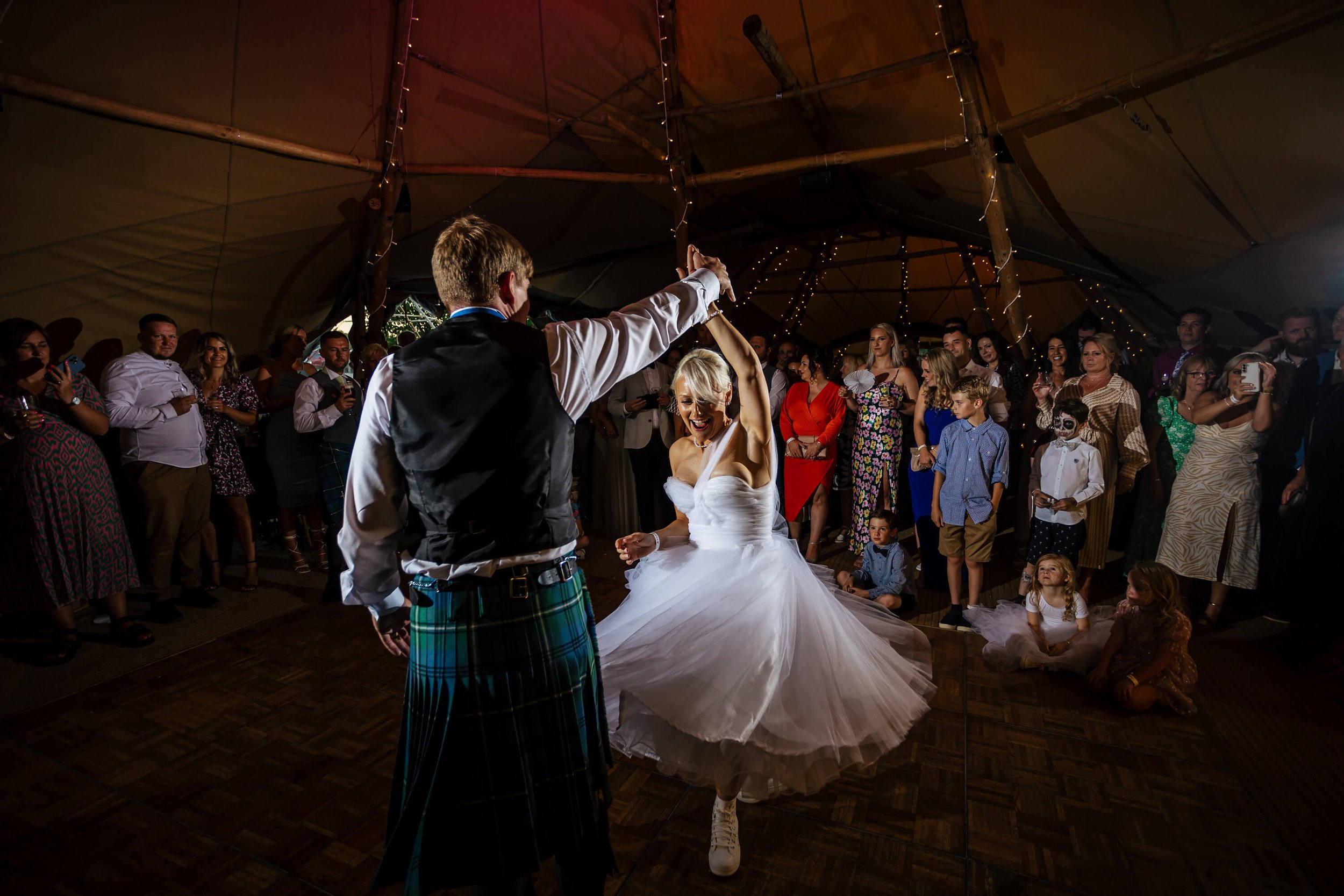First dance at Skipbridge Country Weddings