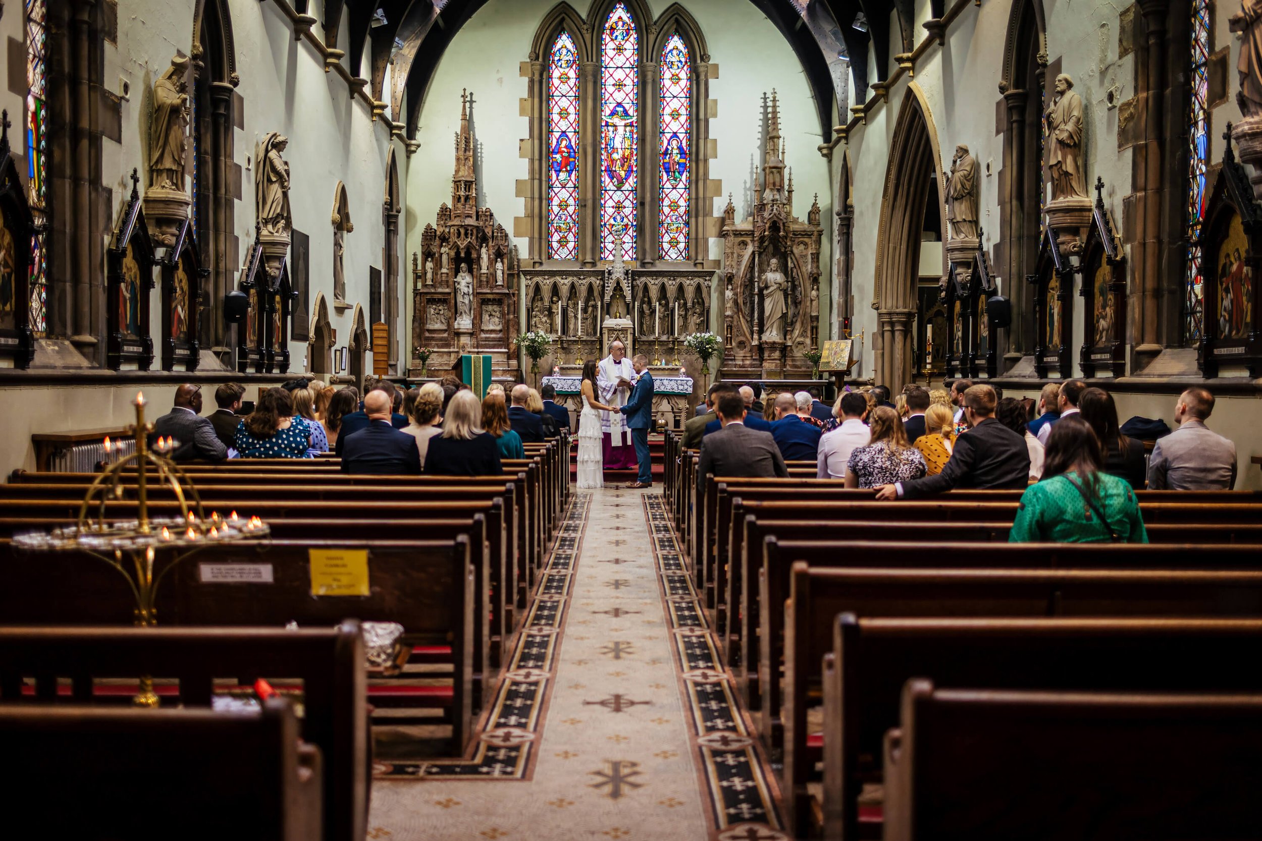Wedding service at a church in Skipton