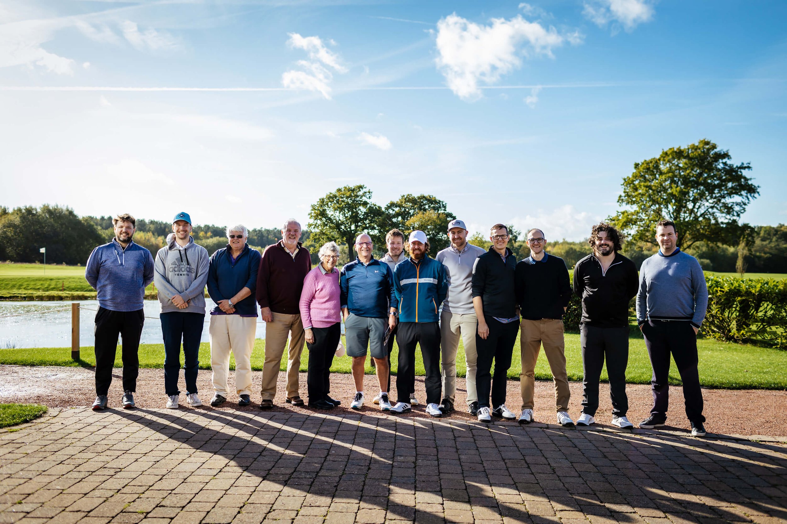 Group photo of the golfers at Sandburn Hall