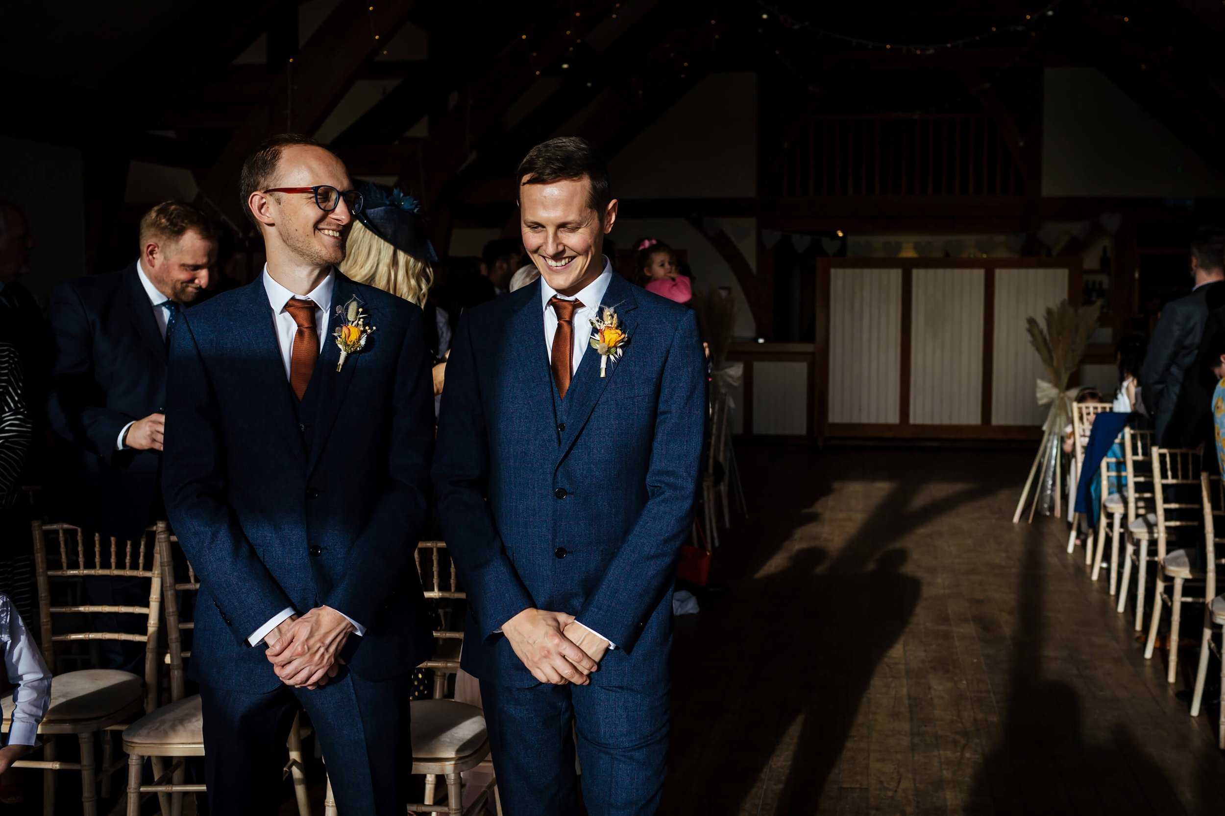 Groom and best man at the wedding ceremony in York