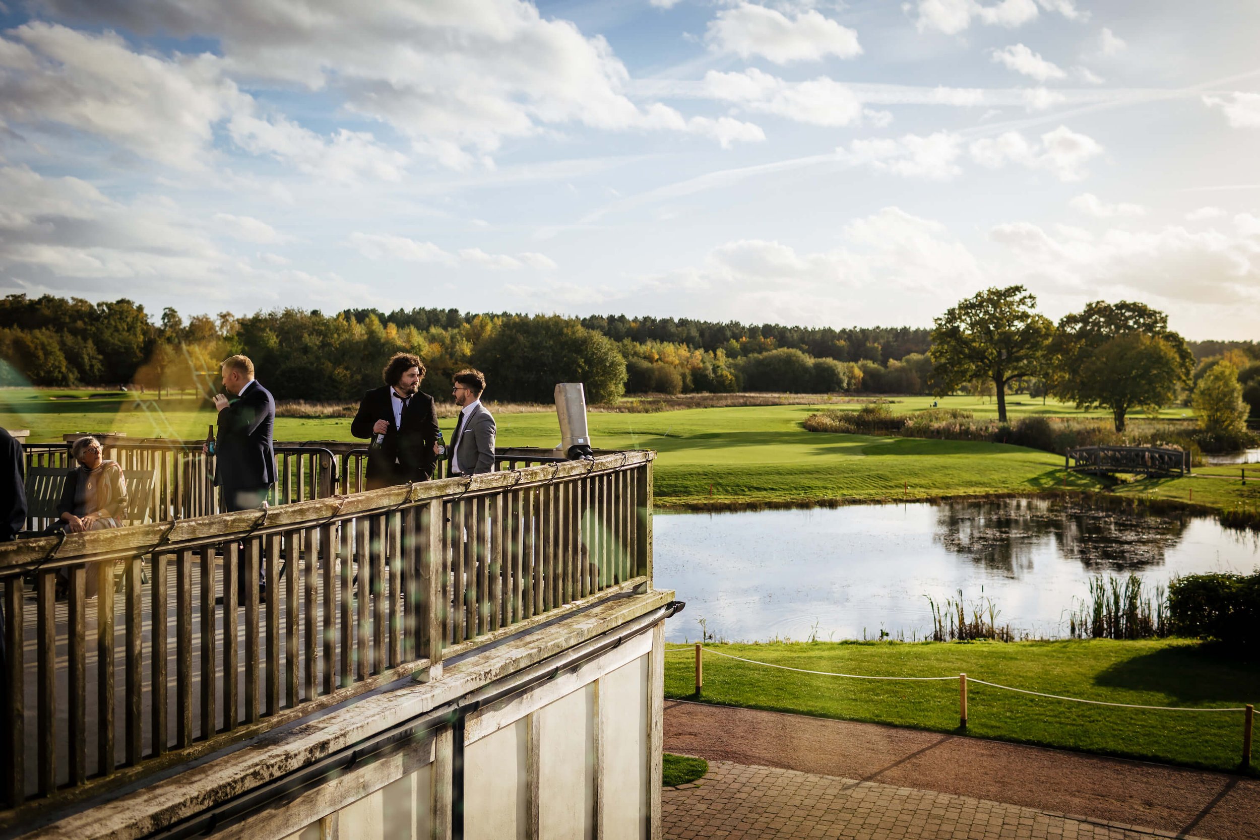 The golf course at a Sandburn Hall wedding