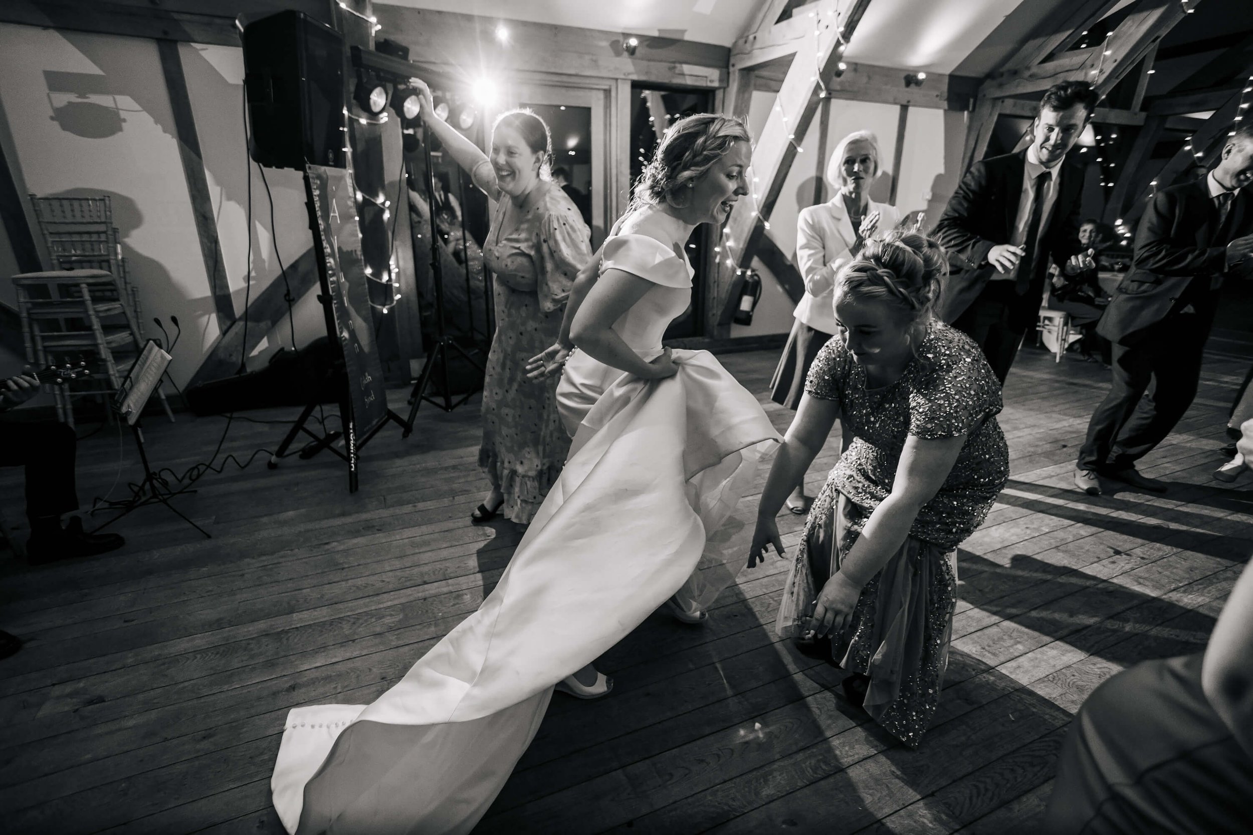 Ceilidh dancing at a wedding in York
