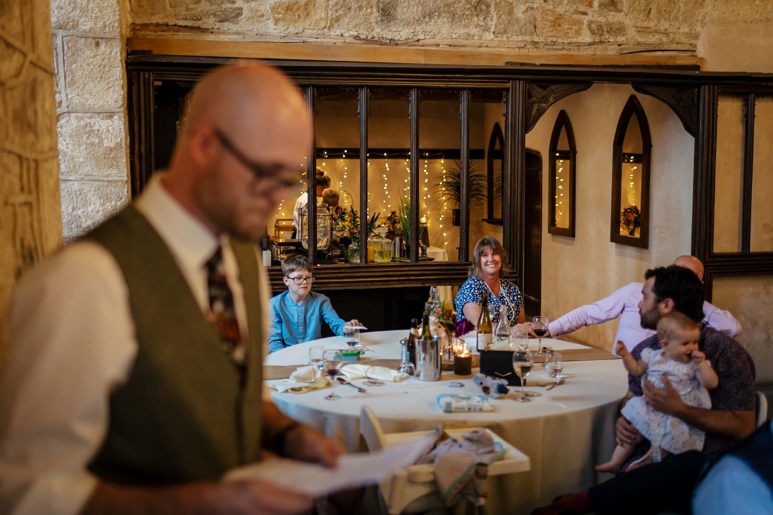 Speeches at a wedding in Yorkshire