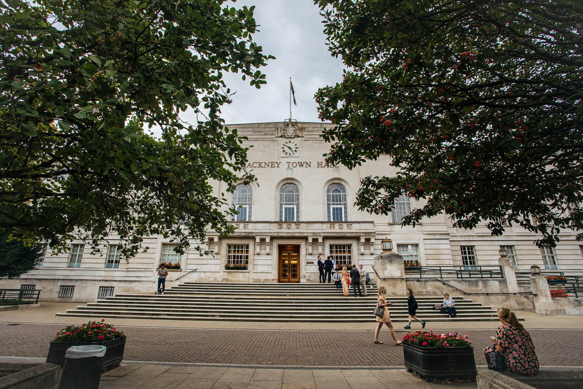 Hackney Town Hall ready for a wedding