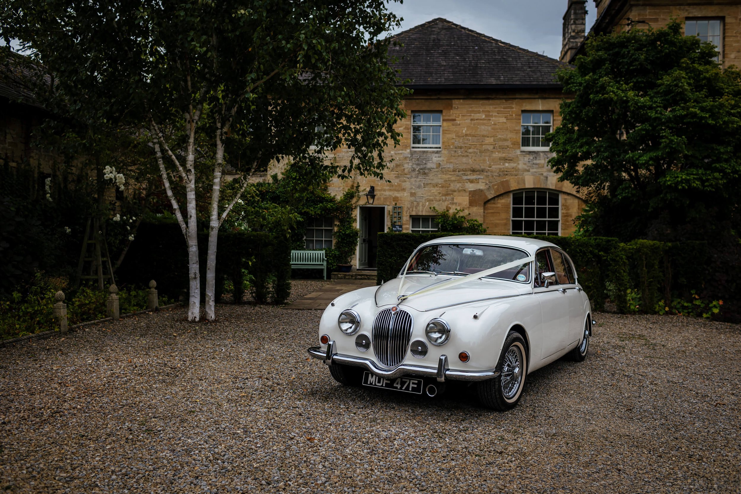 Mark 2 Jaguar ready for a wedding in Yorkshire