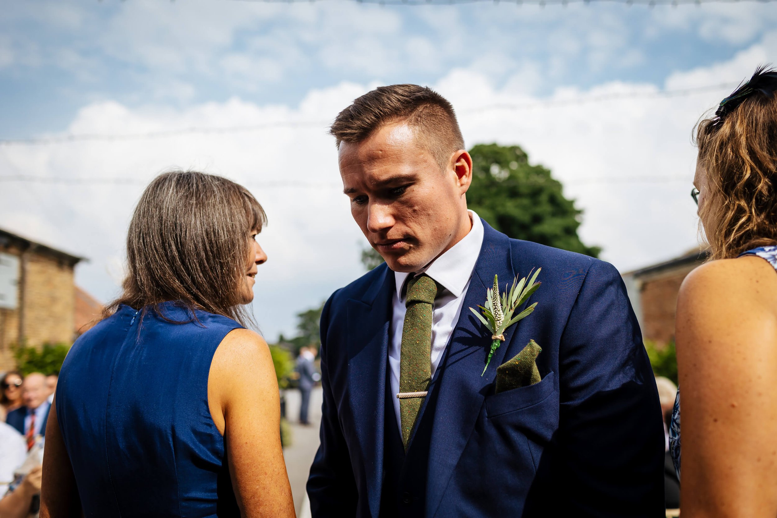 The groom is ready for the wedding ceremony in Yorkshire