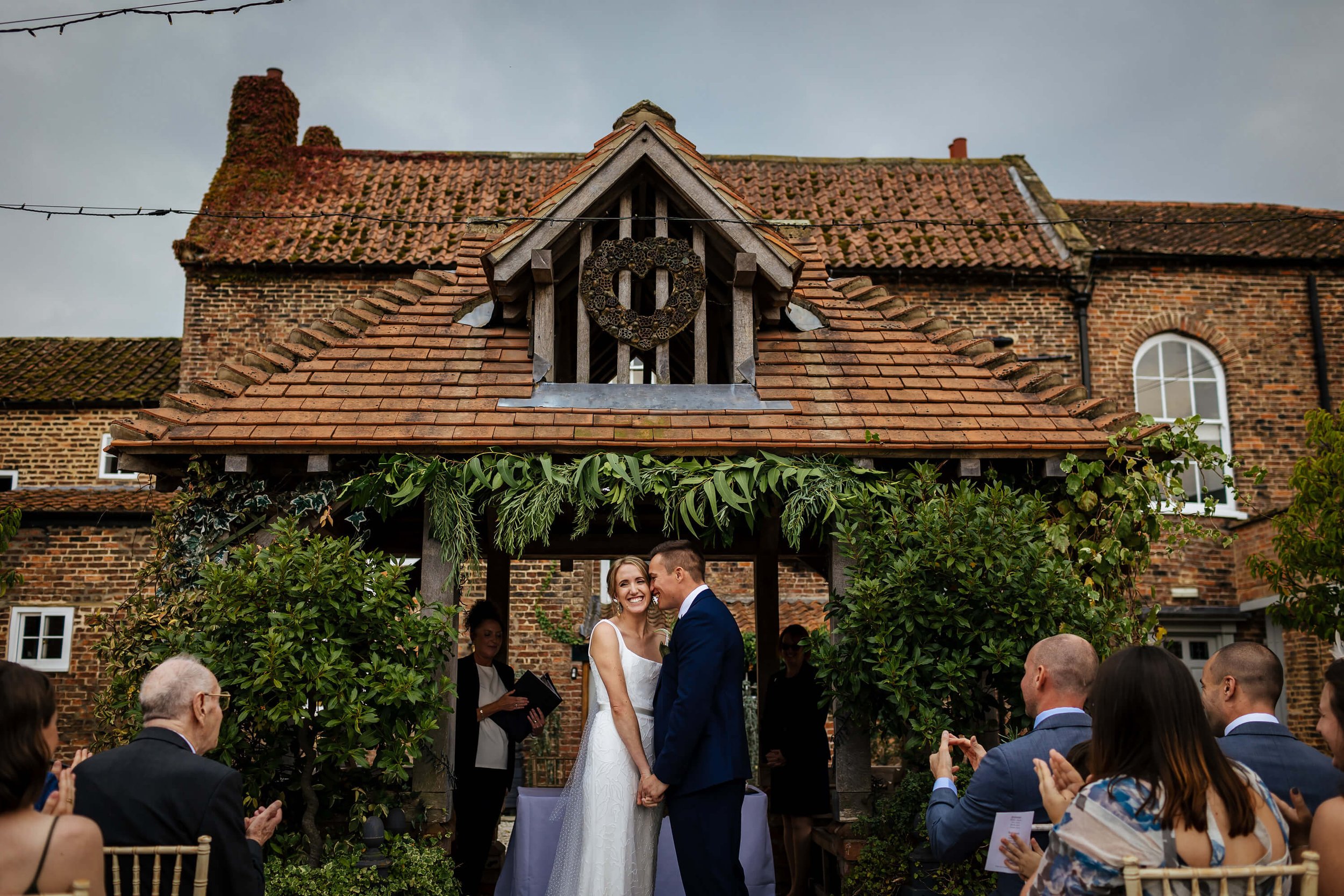 Outdoor ceremony at a Hornington Manor wedding