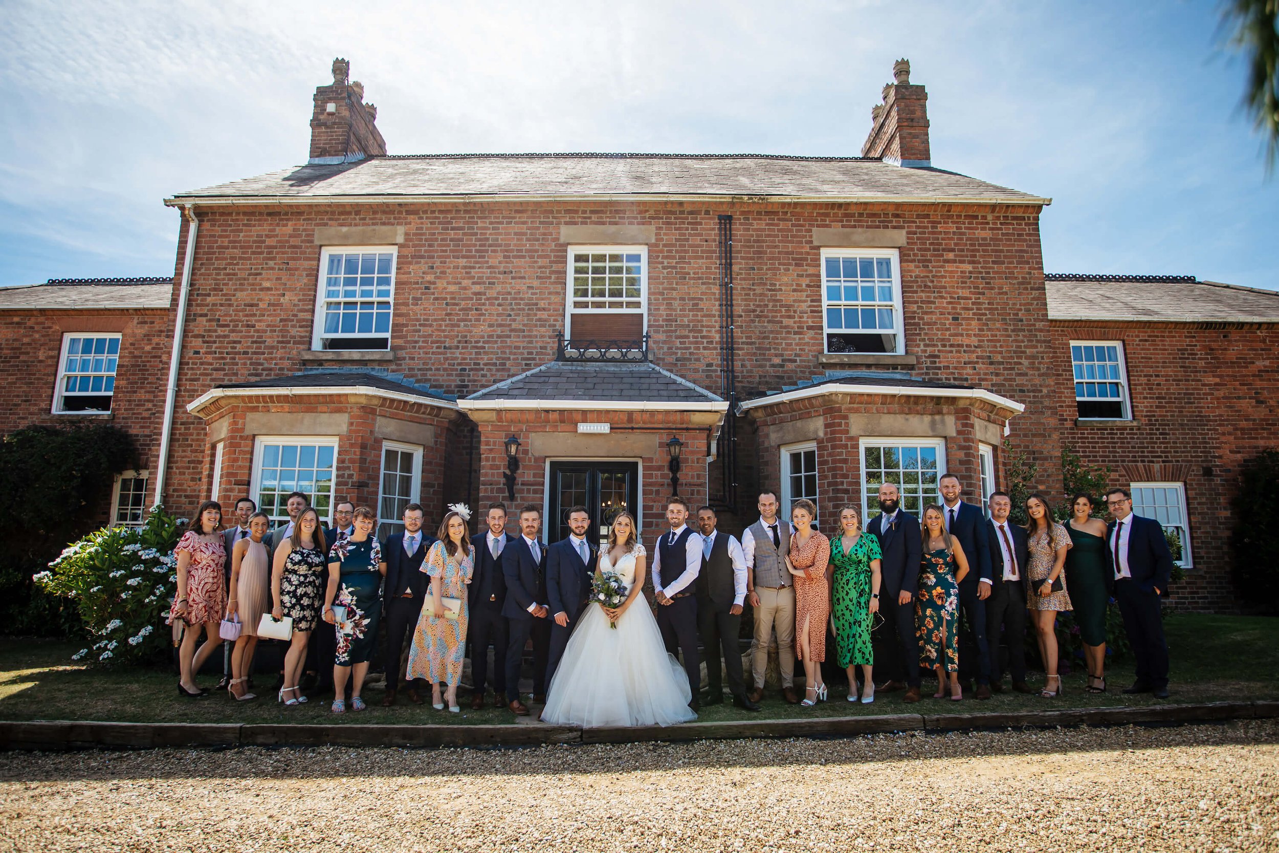 Swancar Farm country house on a wedding day