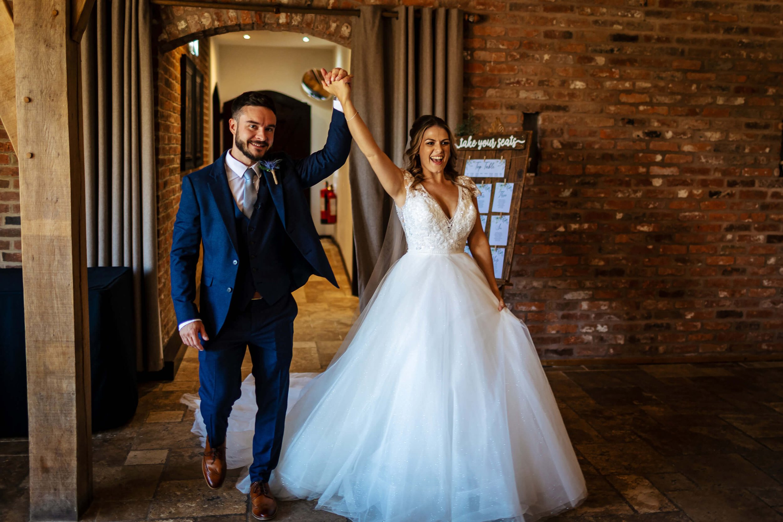 Bride and groom entrance for their wedding breakfast